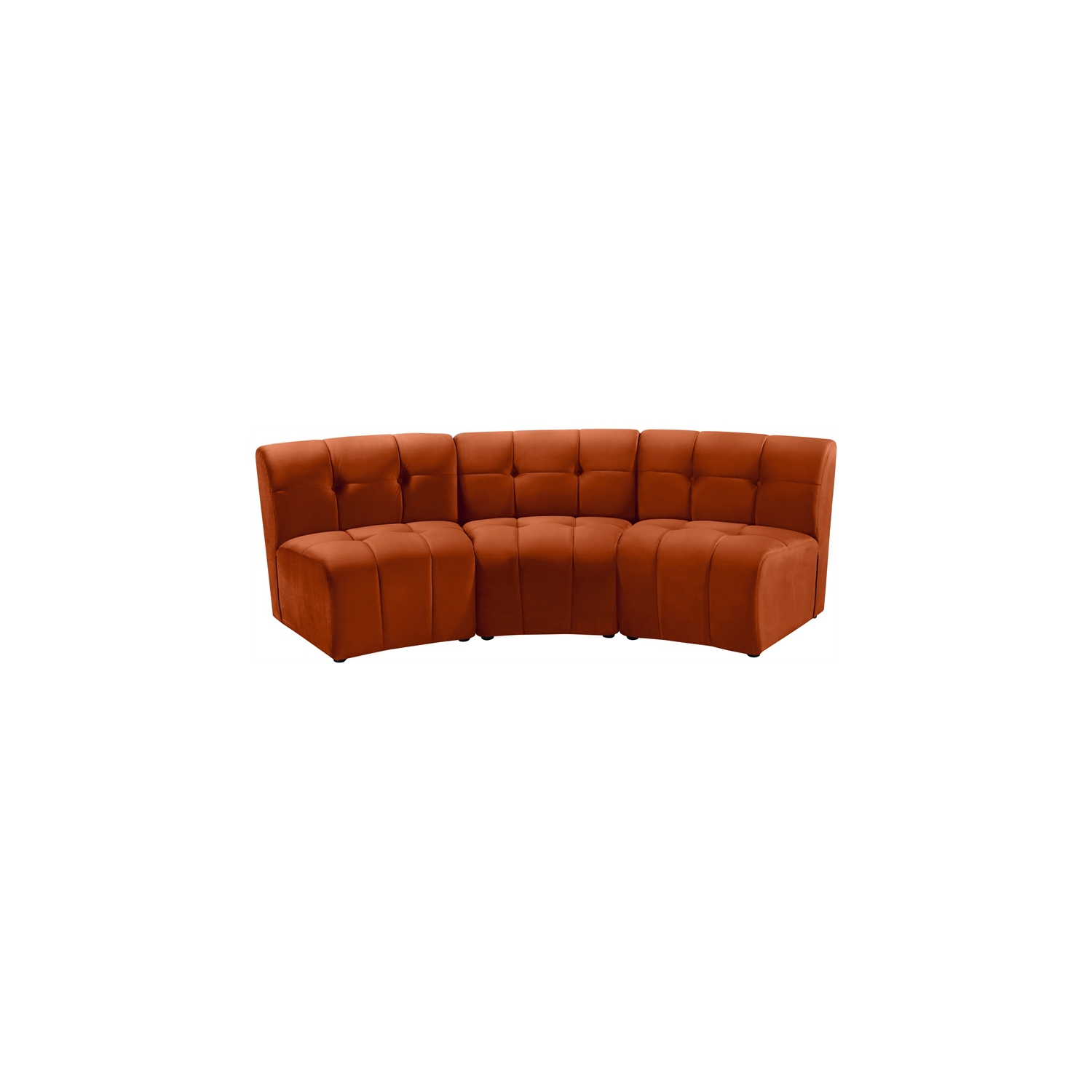 Meridian Furniture Limitless Cognac Velvet Modular Sofa