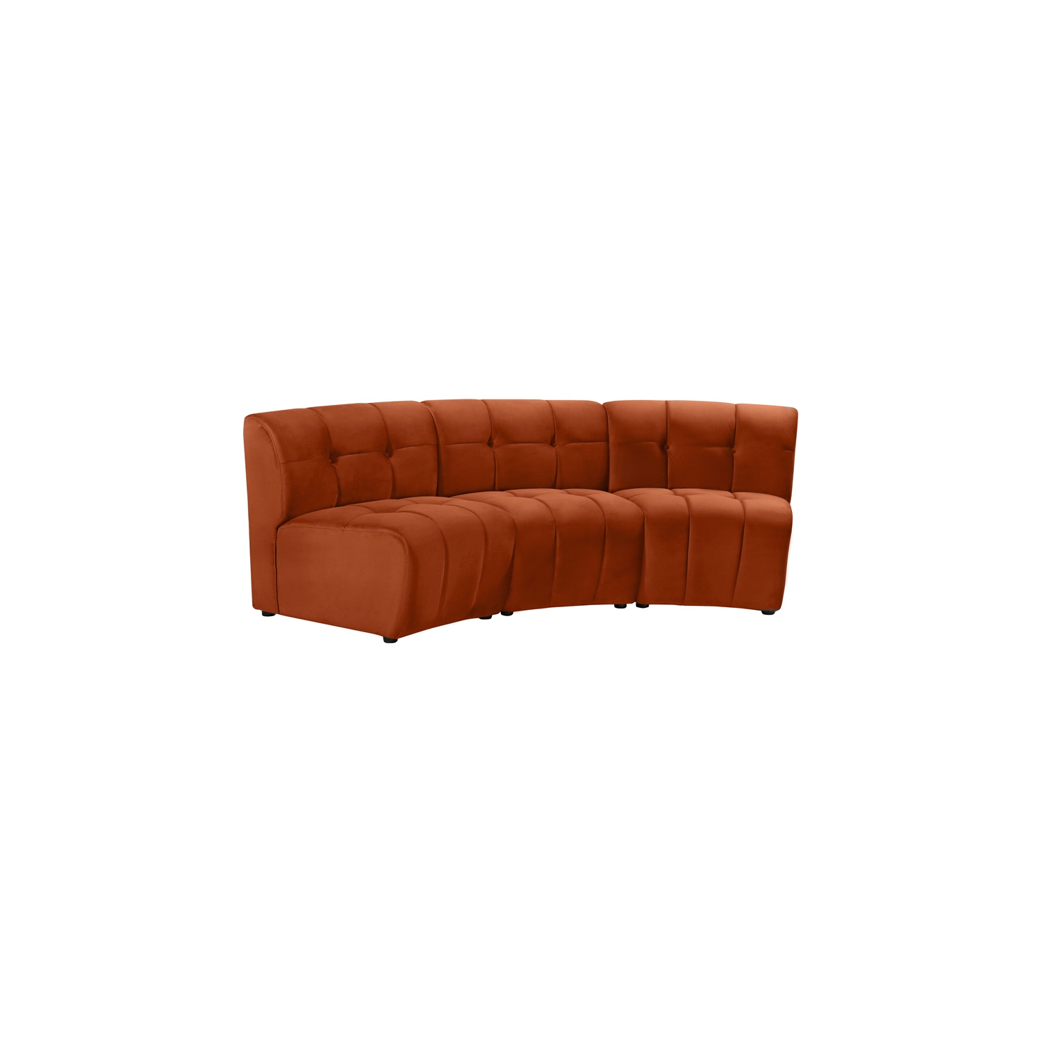 Meridian Furniture Limitless Cognac Velvet Modular Sofa
