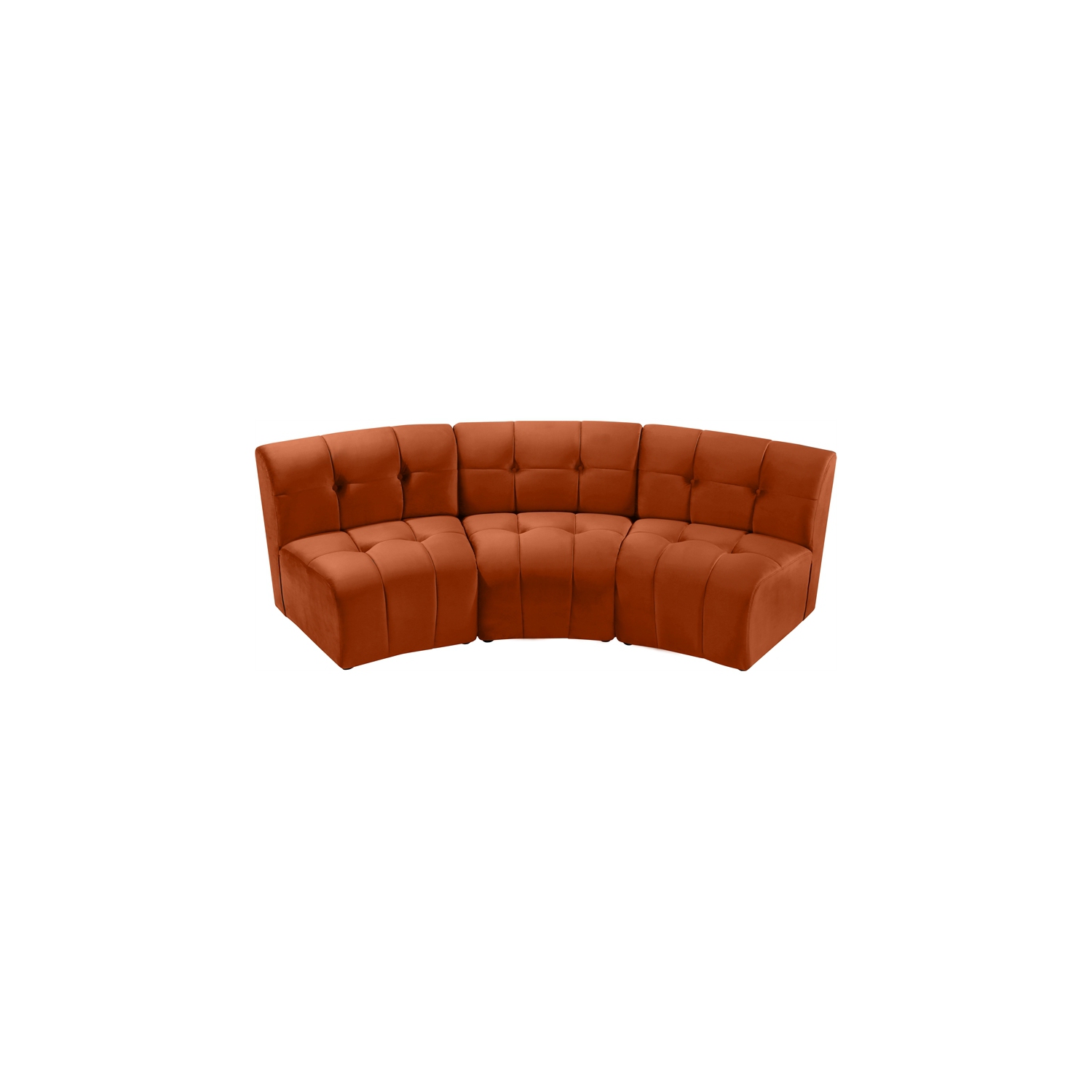Meridian Furniture Limitless Cognac Velvet Modular Sofa