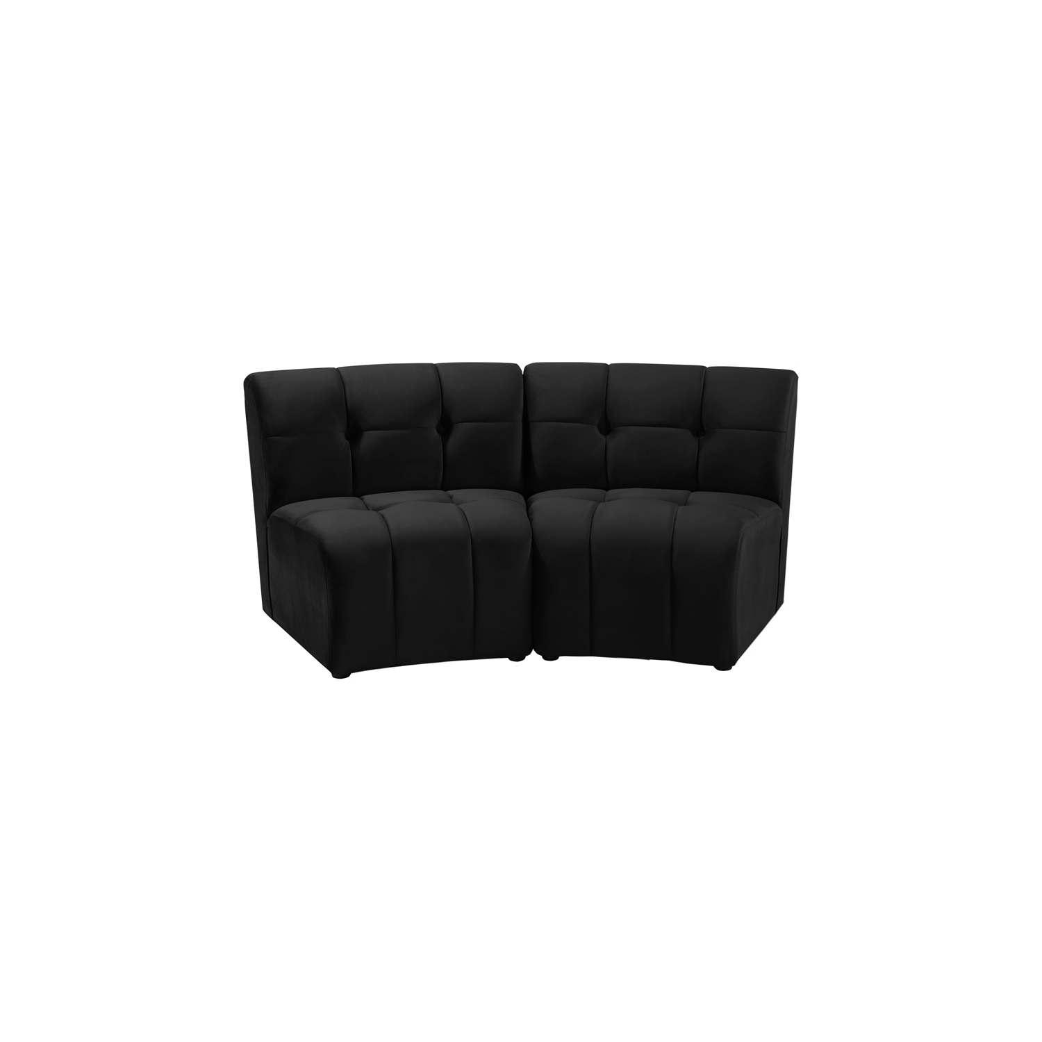 Meridian Furniture Limitless Black Velvet Modular Loveseat