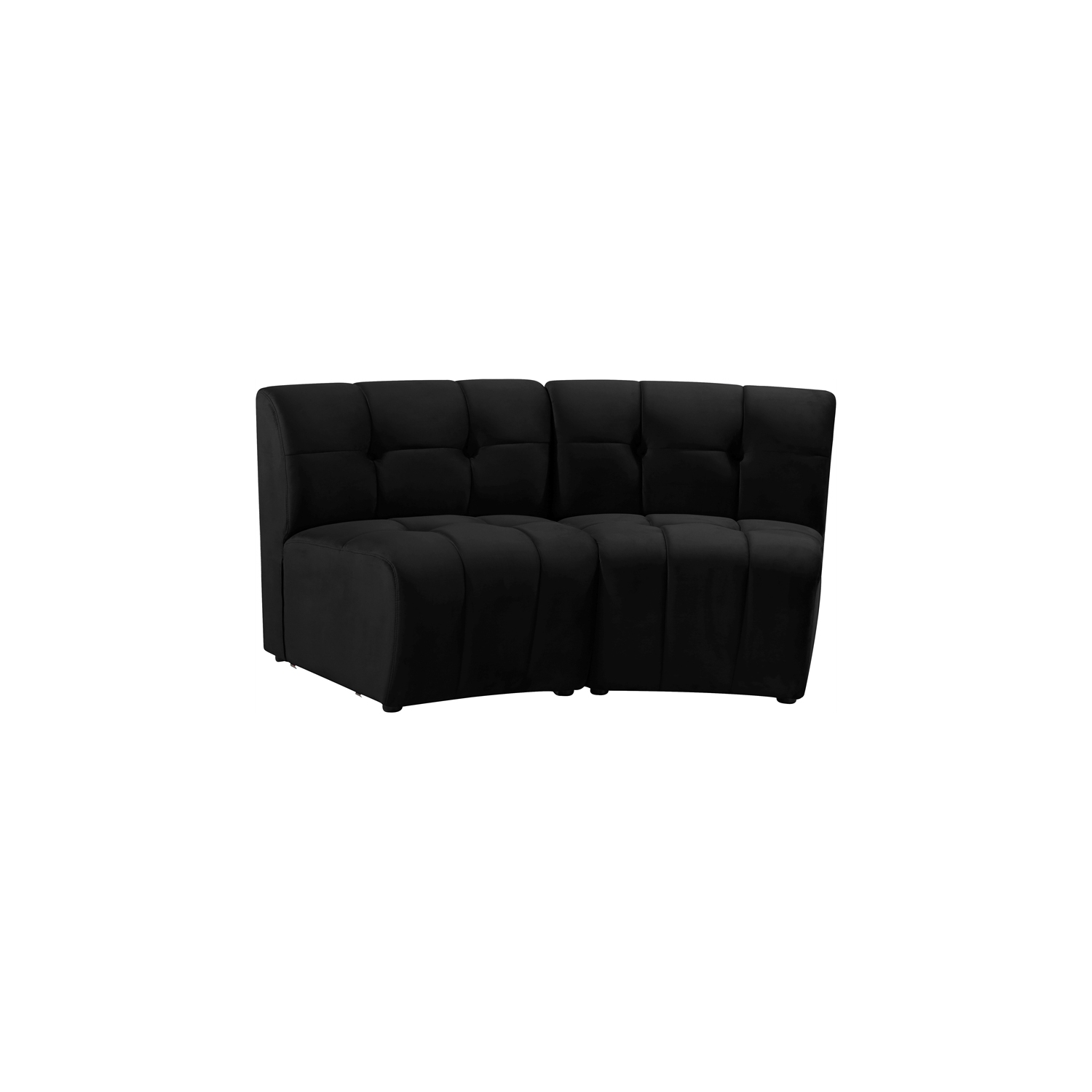 Meridian Furniture Limitless Black Velvet Modular Loveseat