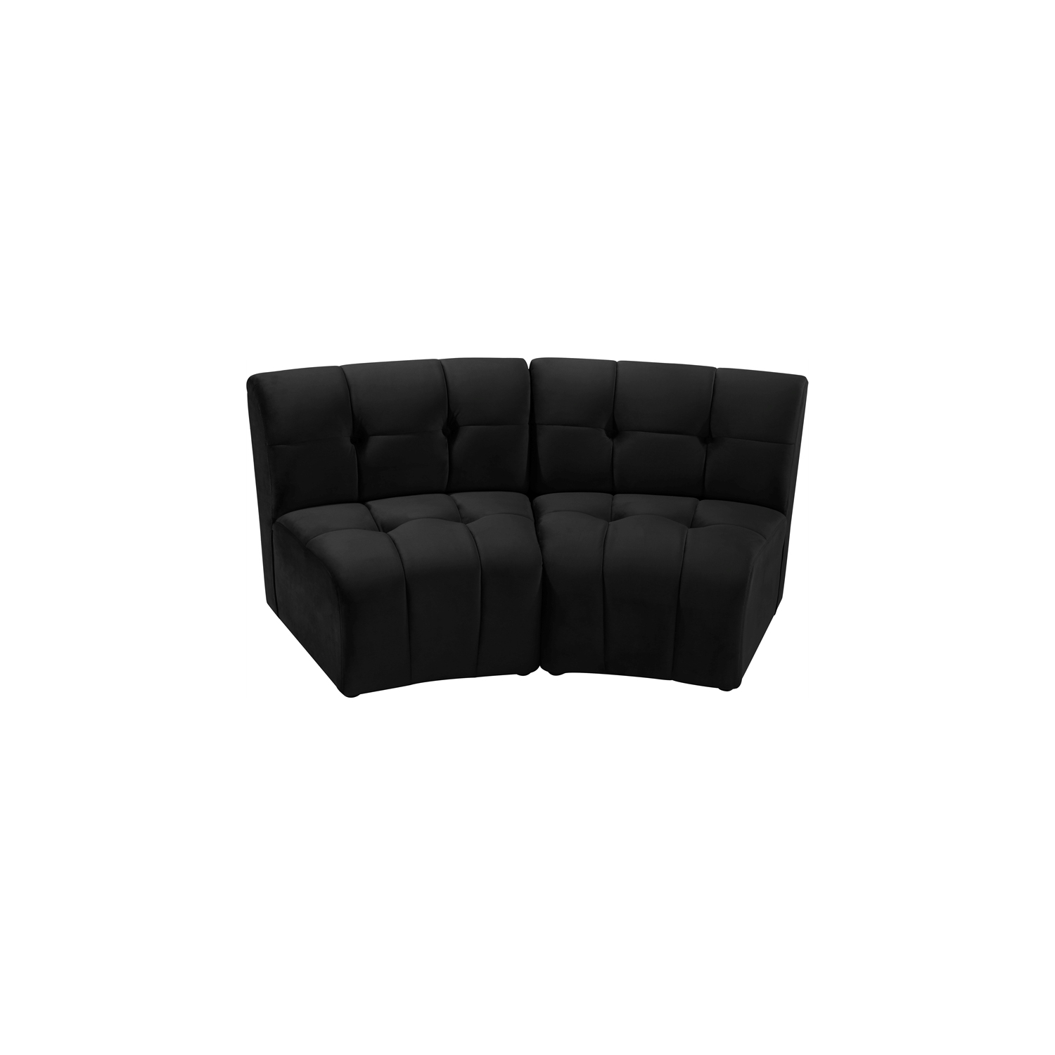 Meridian Furniture Limitless Black Velvet Modular Loveseat