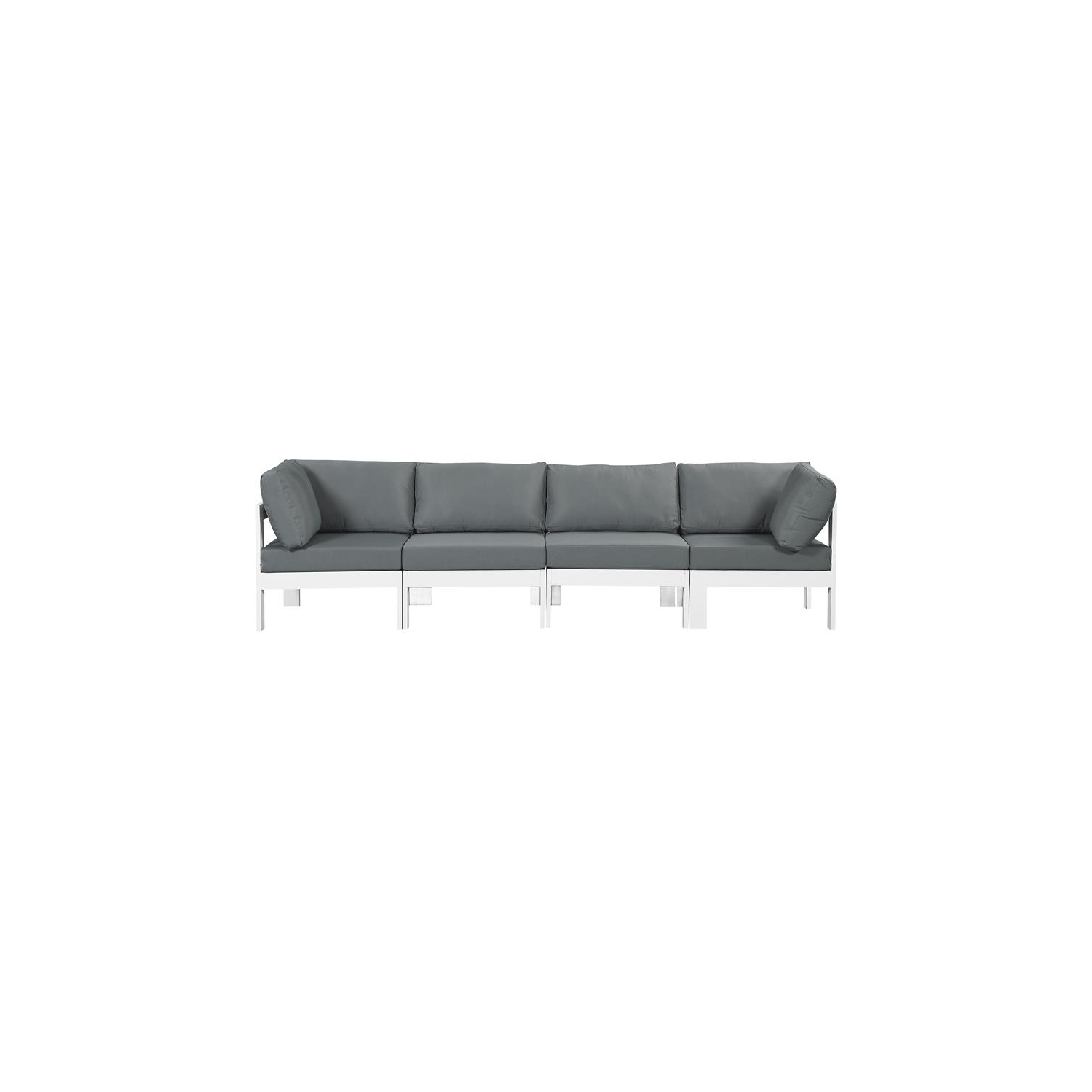 Meridian Furniture Nizuc Grey Fabric Outdoor Patio Modular Sofa