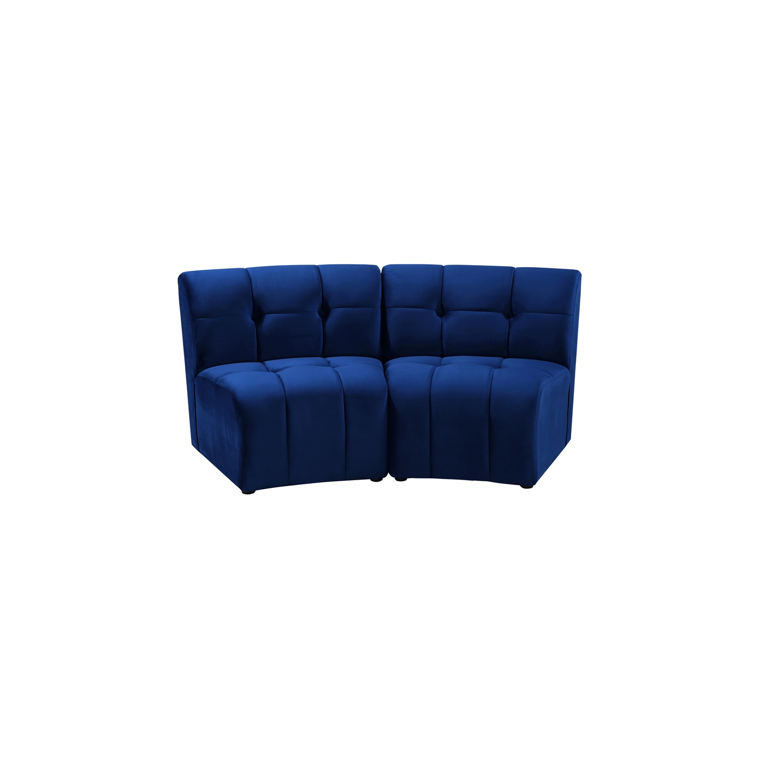 Meridian Furniture Limitless Navy Velvet Modular Loveseat