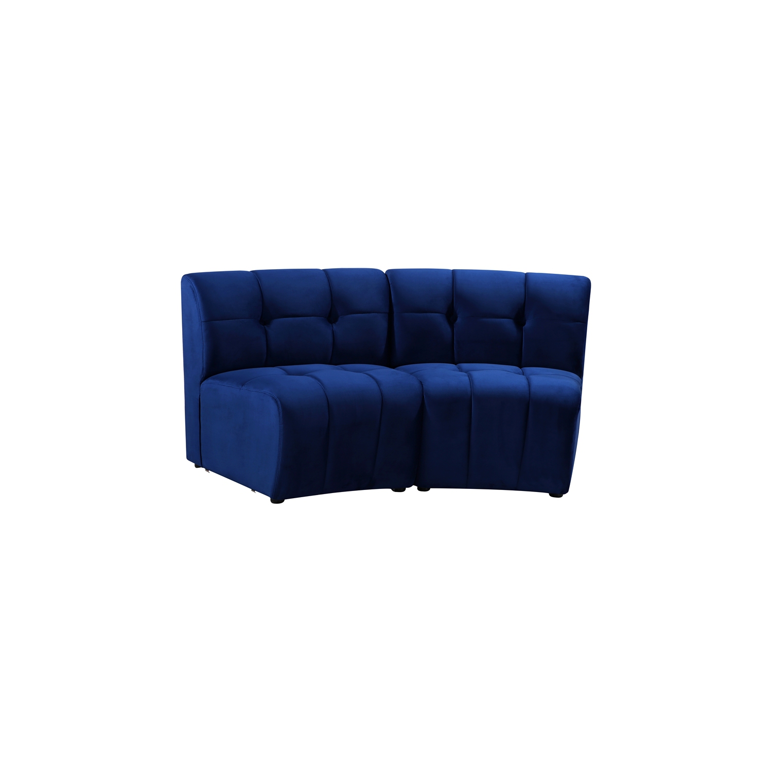 Meridian Furniture Limitless Navy Velvet Modular Loveseat