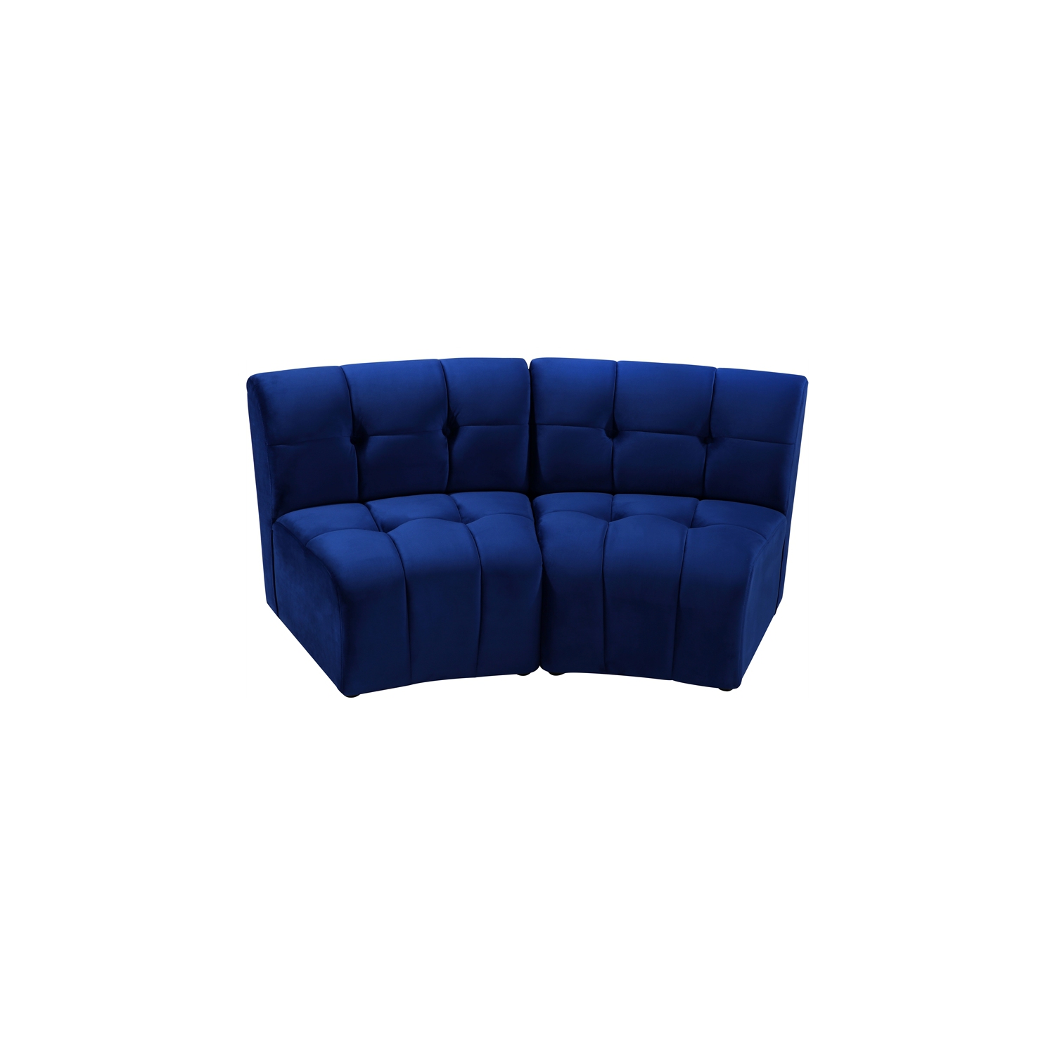 Meridian Furniture Limitless Navy Velvet Modular Loveseat