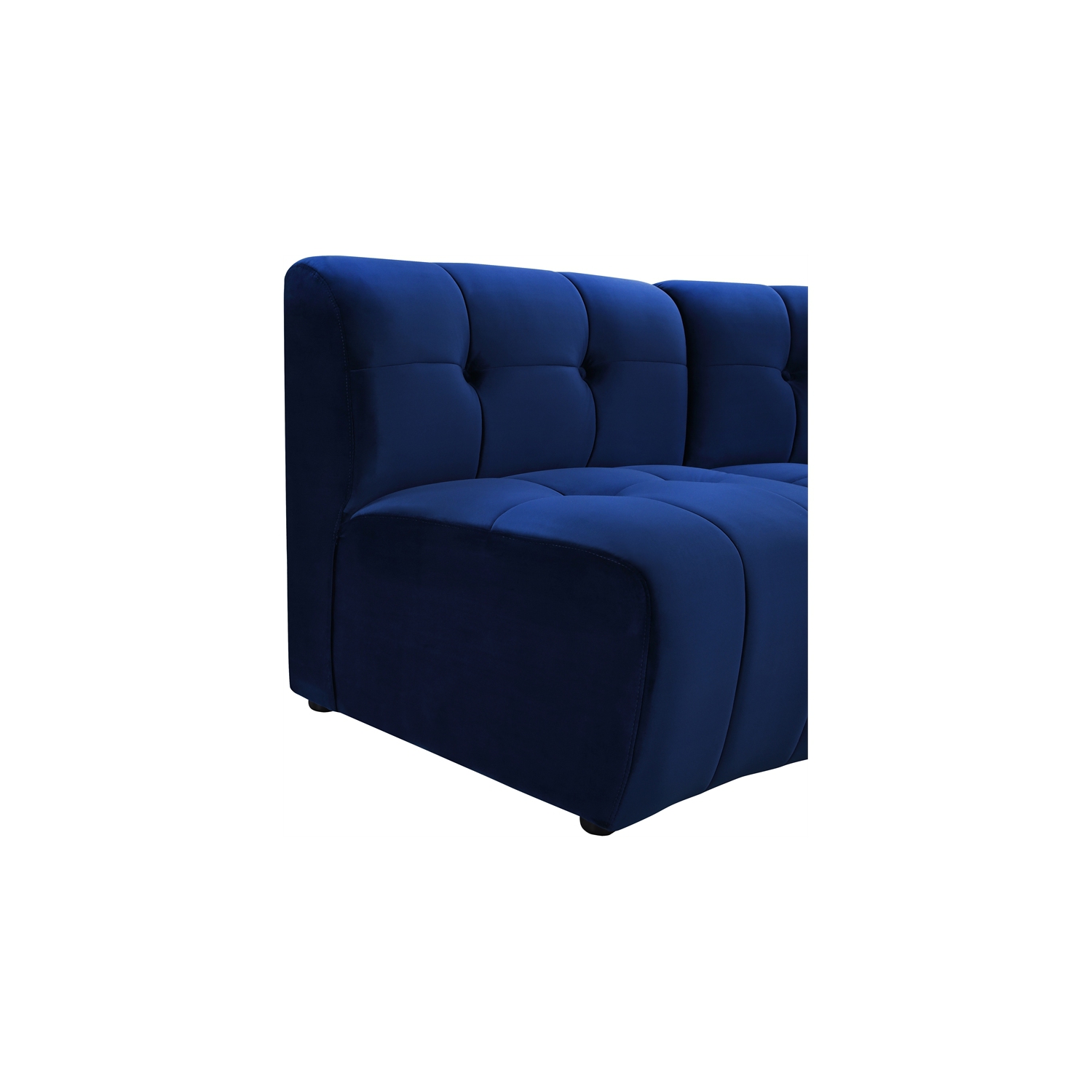 Meridian Furniture Limitless Navy Velvet Modular Loveseat