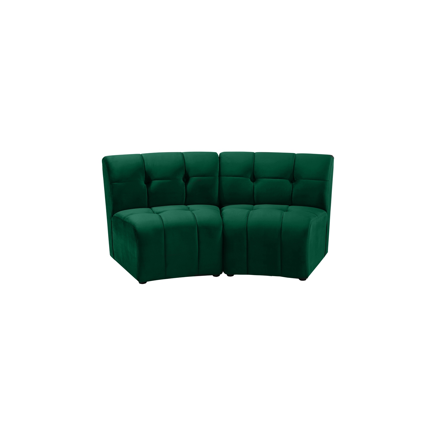 Meridian Furniture Limitless Green Velvet Modular Loveseat