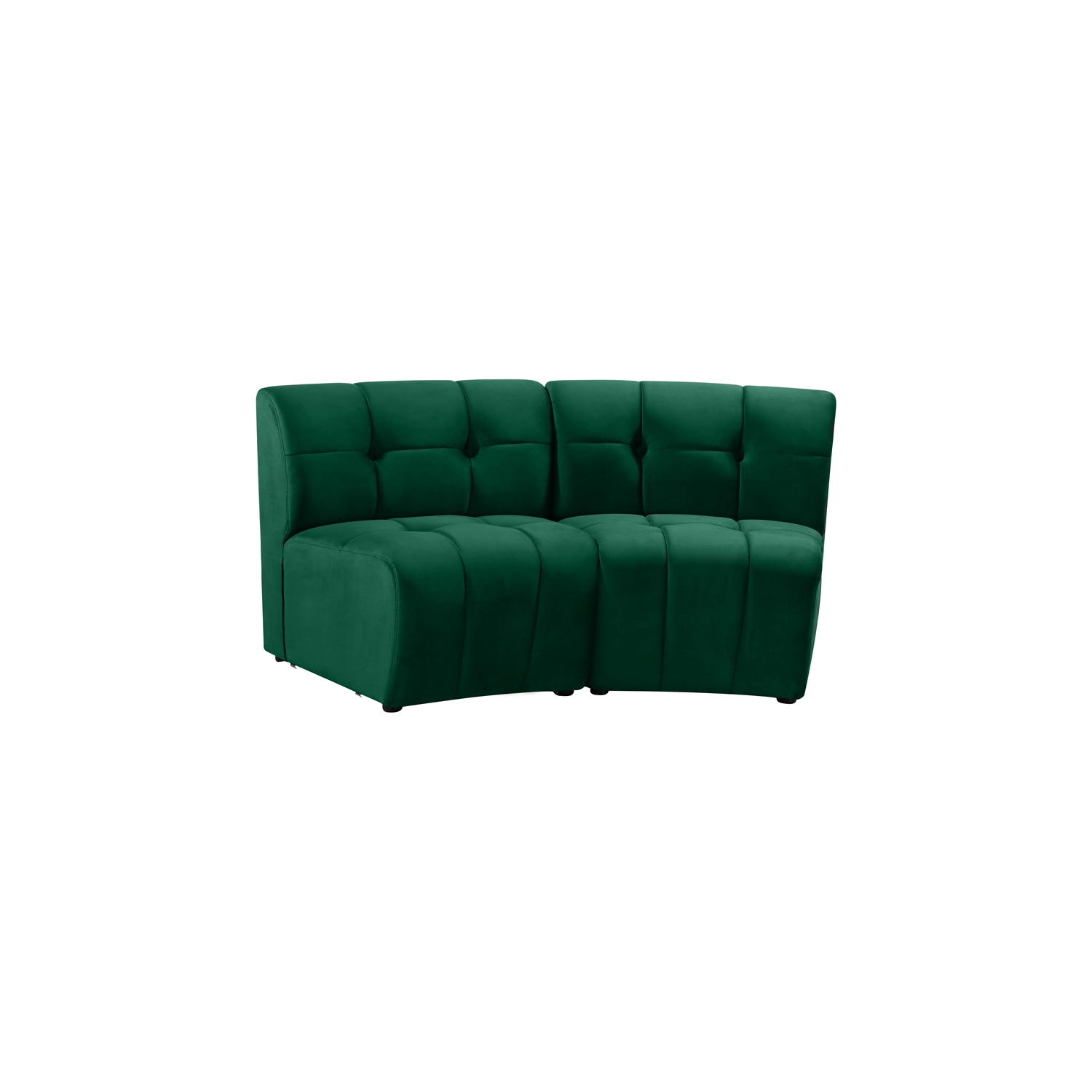 Meridian Furniture Limitless Green Velvet Modular Loveseat