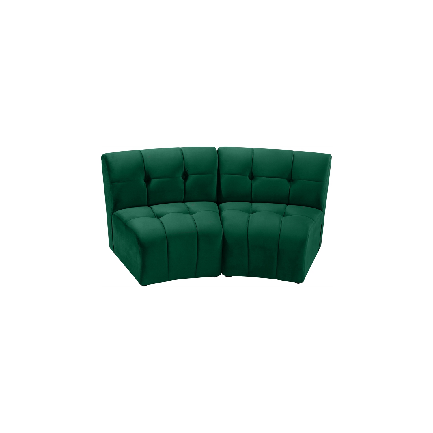 Meridian Furniture Limitless Green Velvet Modular Loveseat
