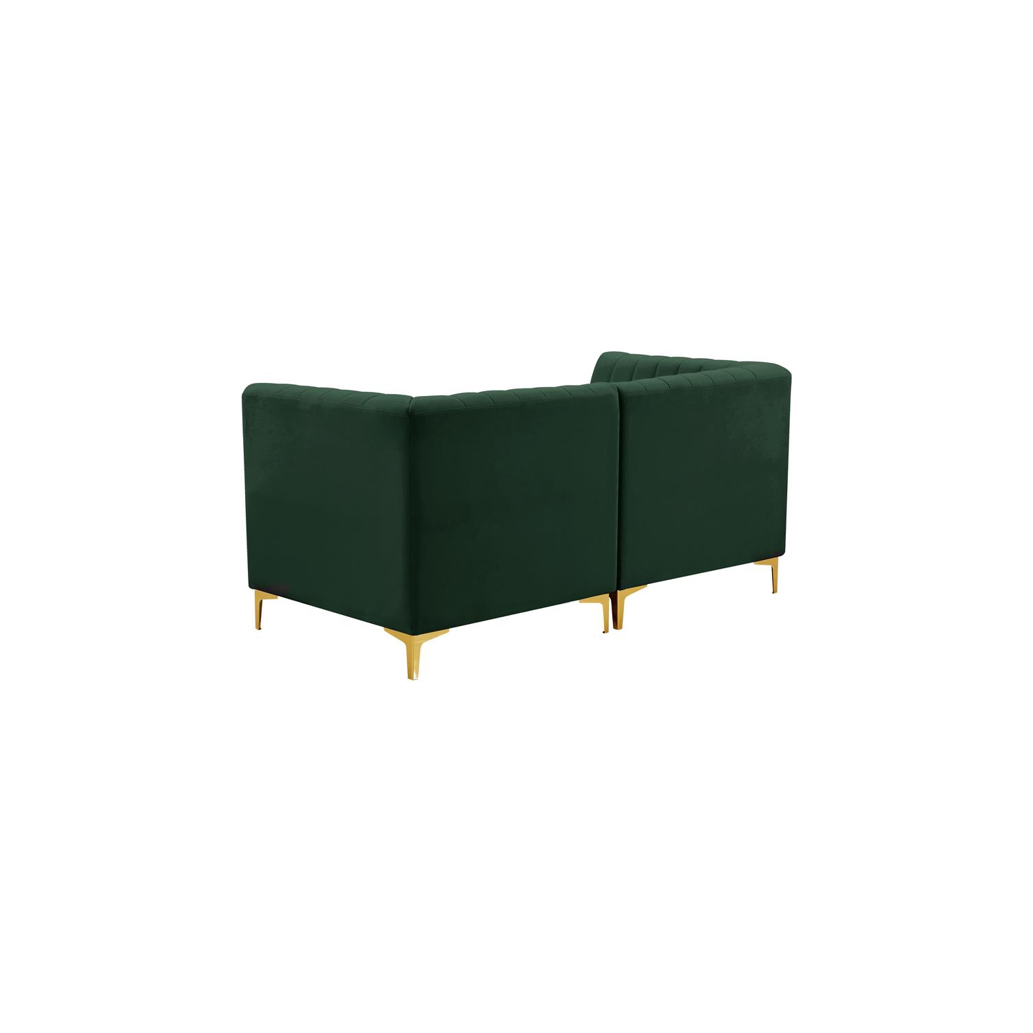 Meridian Furniture Alina Green Velvet Modular Sectional