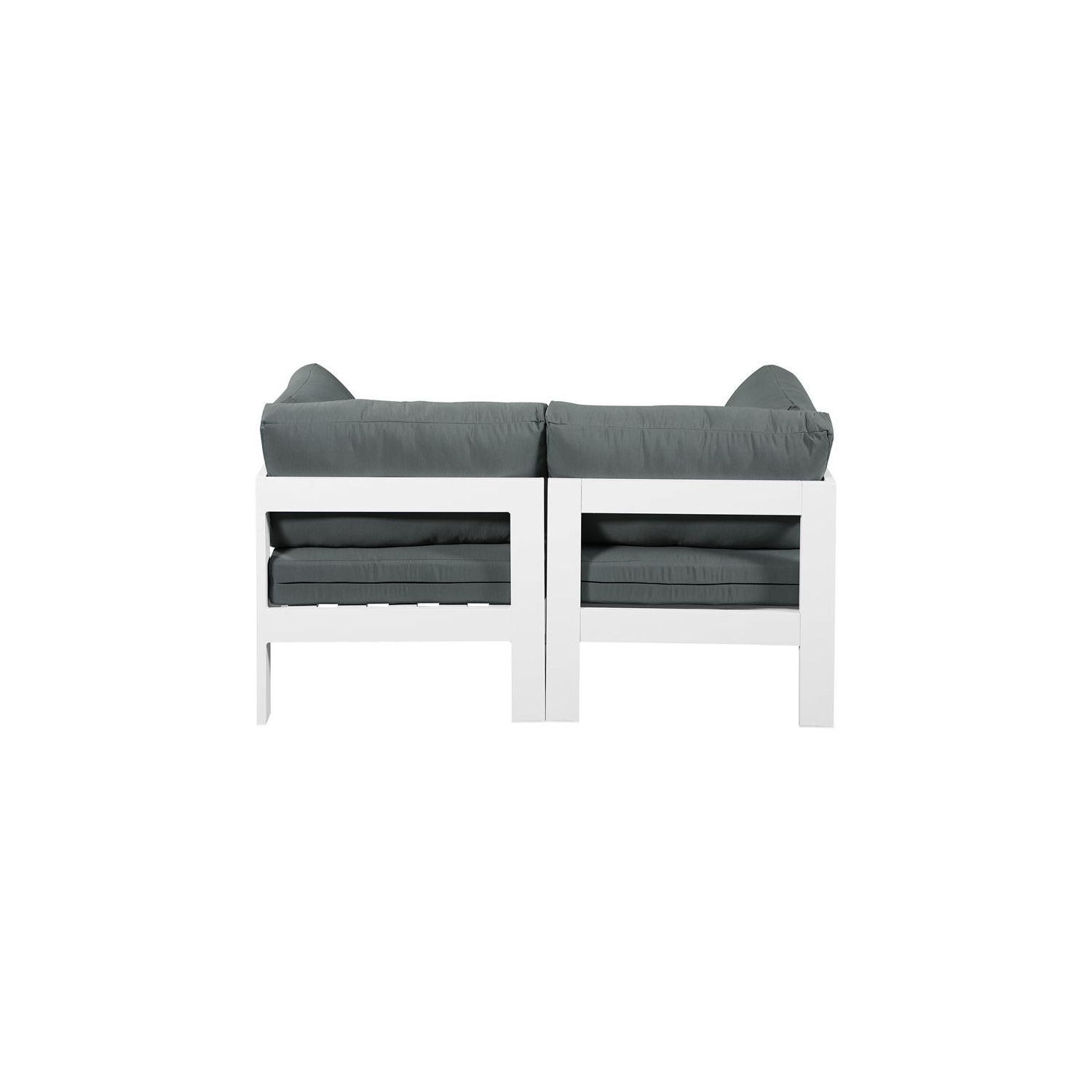 Meridian Furniture Nizuc Grey Fabric Outdoor Patio Modular Sofa