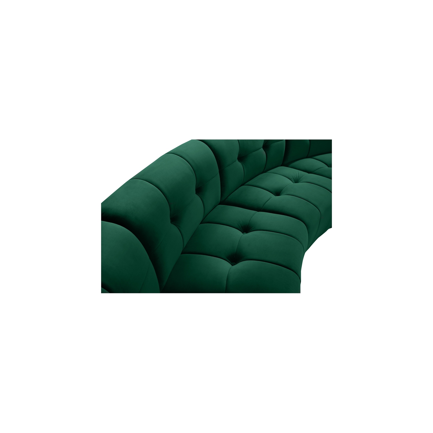 Meridian Furniture Limitless Green Velvet Modular 5 Piece Sectional