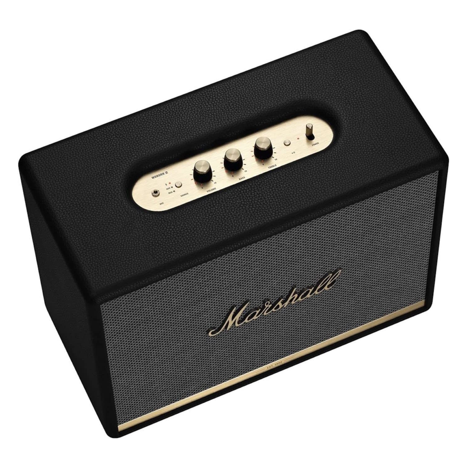 Remis à neuf - haut-parleur Bluetooth sans fil Woburn II de Marshall (noir) - remis à neuf