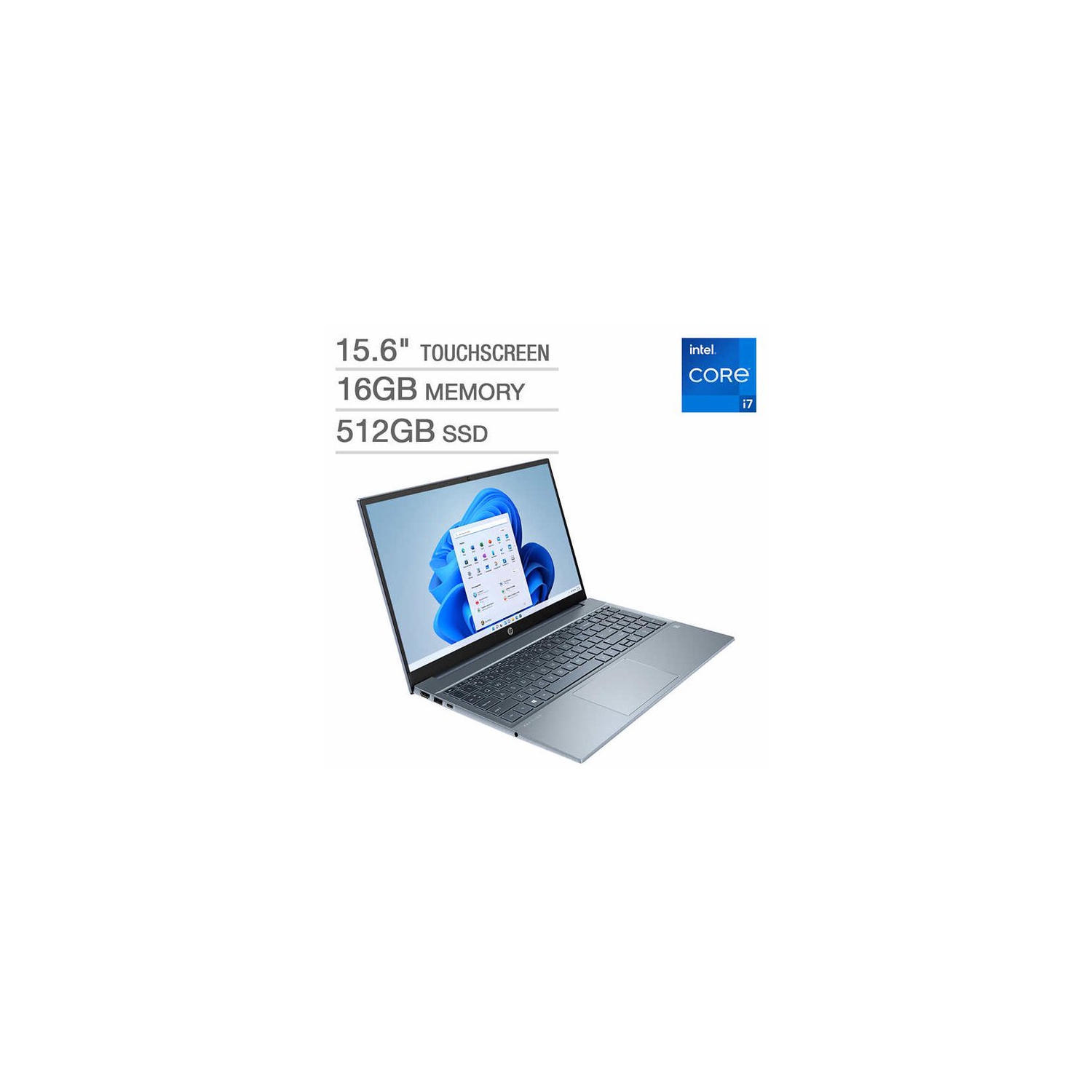 HP Pavilion 15.6" Touchscreen Laptop Intel i7 16GB 512GB Windows 11 BLUE