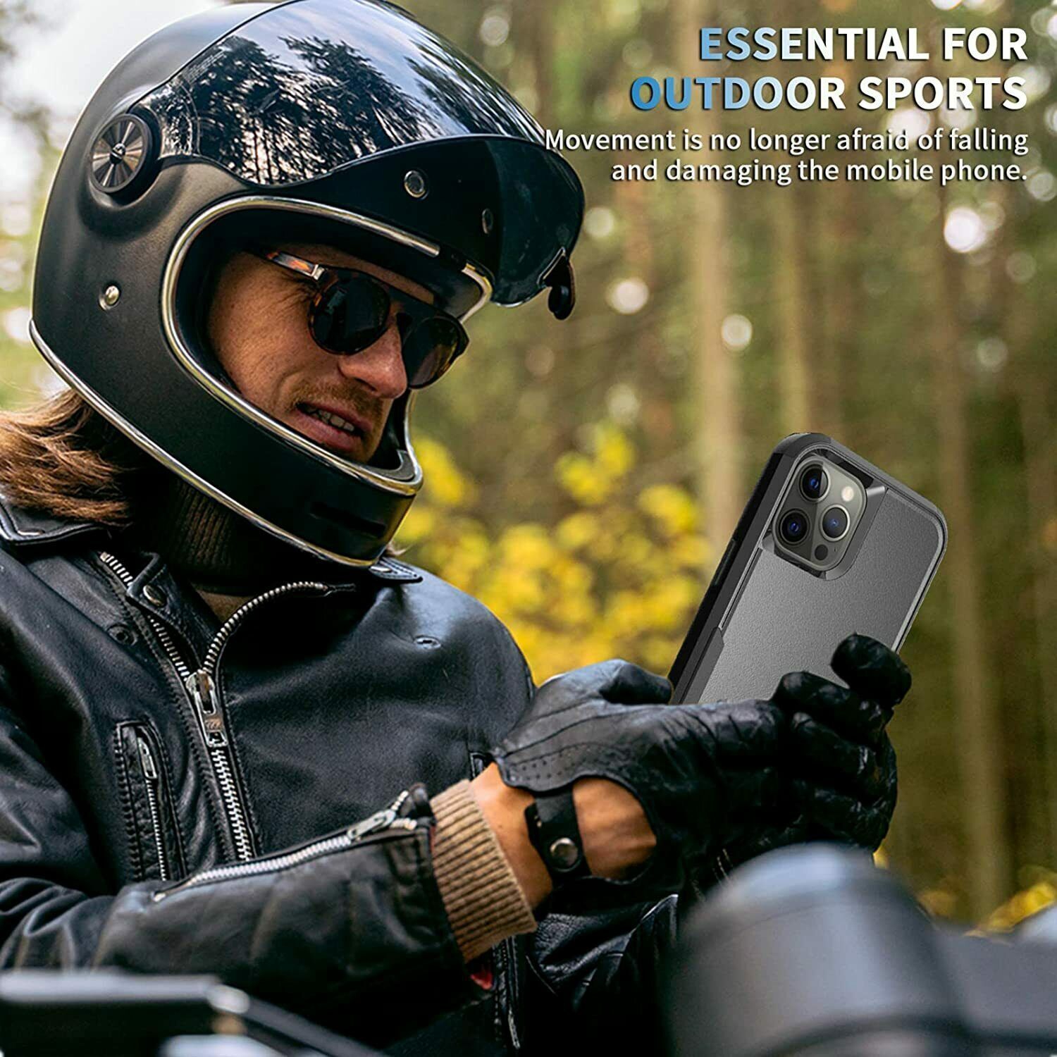 Supershield Apple iPhone 14 Plus Case Drop Resistant Adventure Tradies Hybrid Armor Heavy Duty Rugged Shockproof Tough Cover – Black