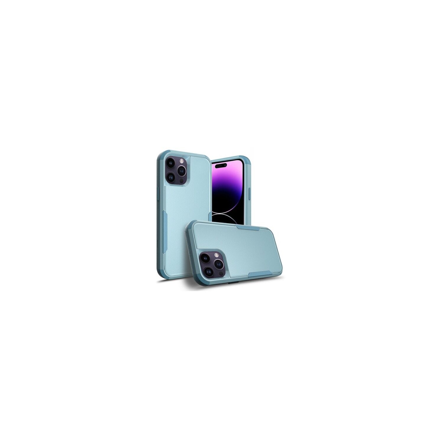 Supershield Apple iPhone 14 Plus 3in1 Case Drop Resistant Adventure Tradies Hybrid Armor Heavy Duty Rugged Shockproof Tough Cover – Sky Blue