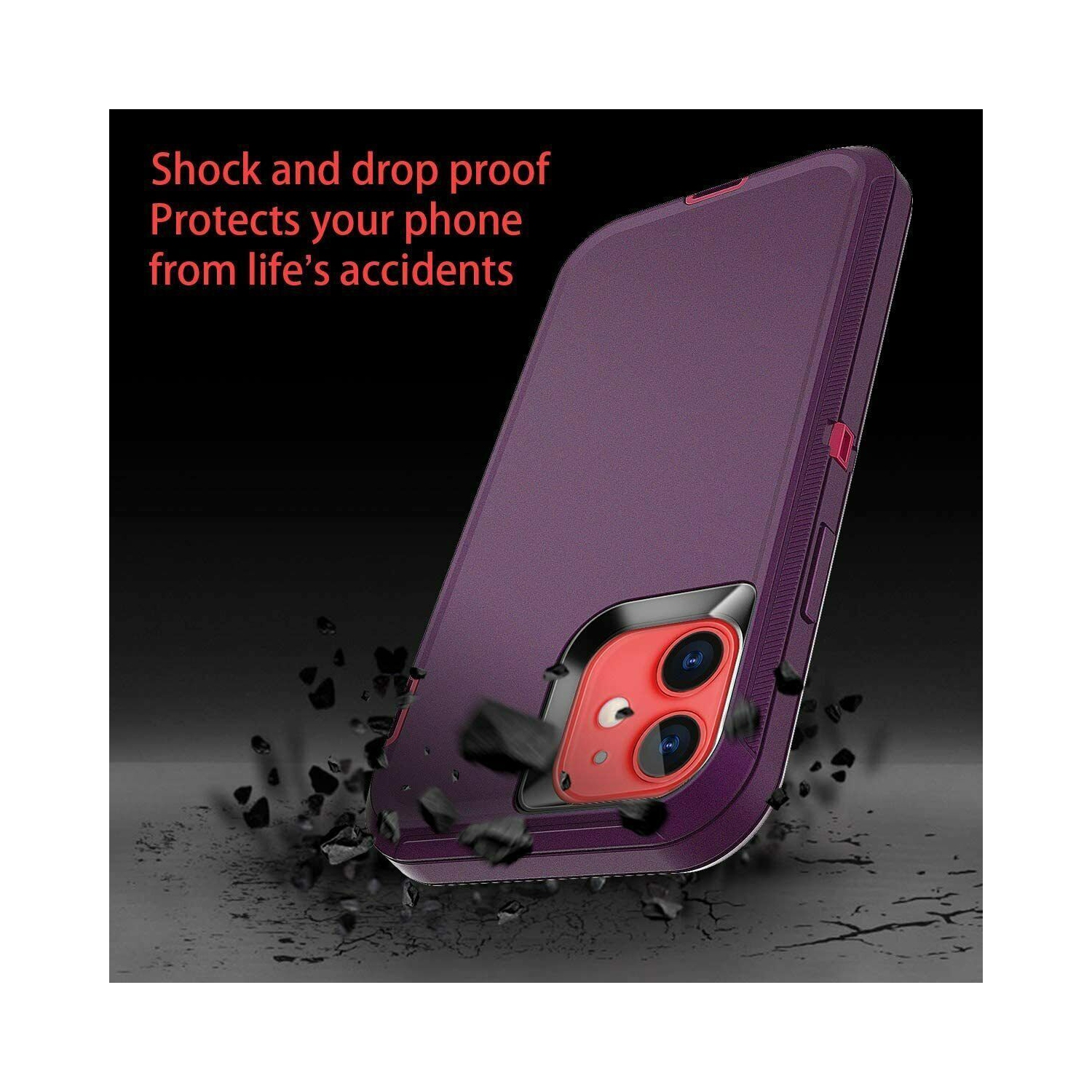 SuperShield Defender Fitted Hard Shell Case Unleash Ultimate Protection for iPhone 14 Pro - Purple