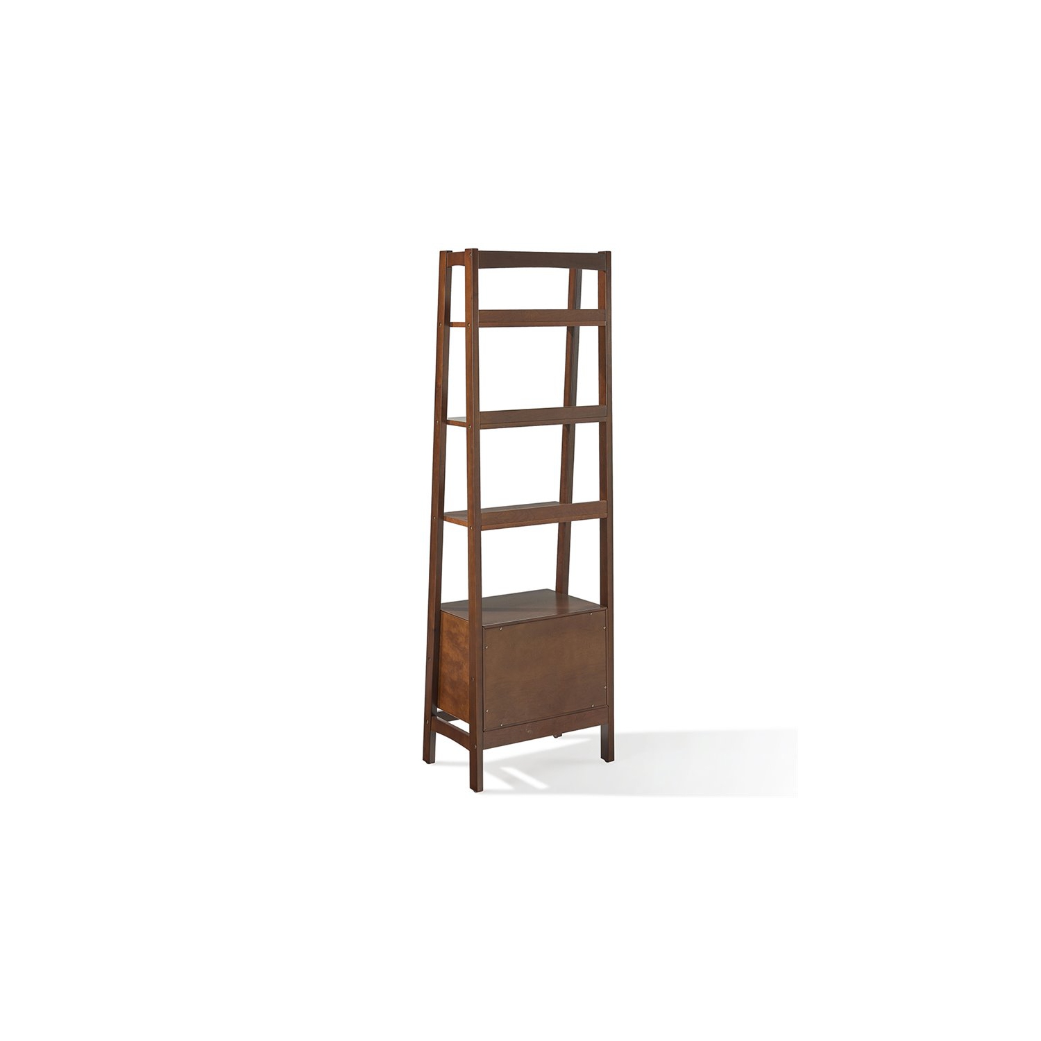 Bibliothèque étroite à 4 tablettes Pemberly Row au fini acajou