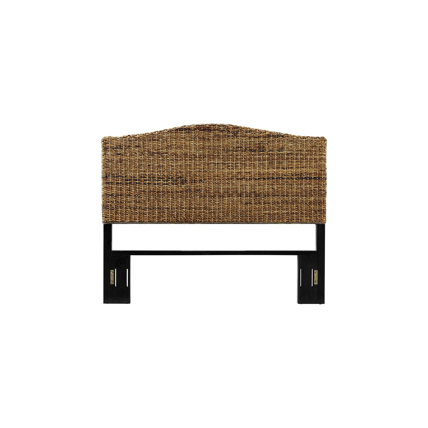 Tête de lit pour grand lit 2 places à panneau de feuilles de bananier au fini naturel Pemberly Row