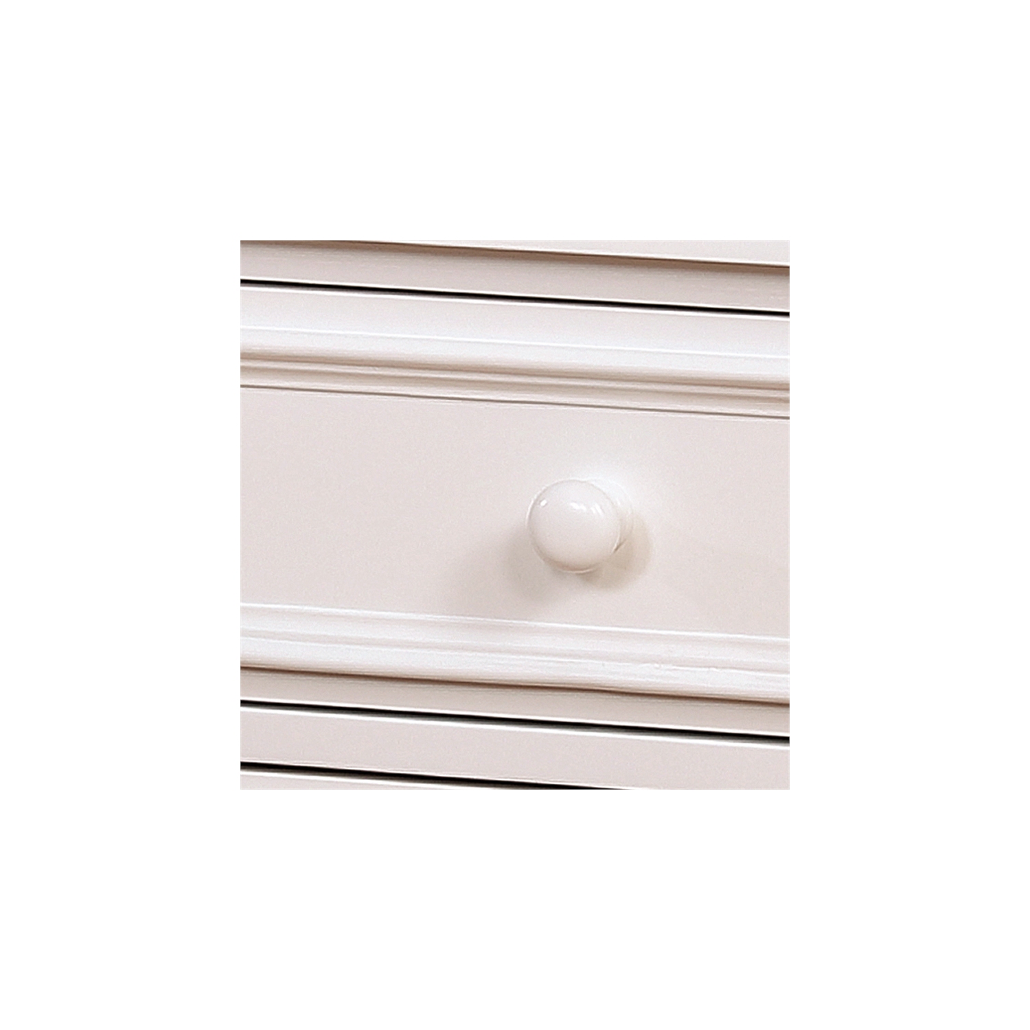 Table de chevet à 2 tiroirs pour enfants en bois massif For Furniture of America Noell, blanc