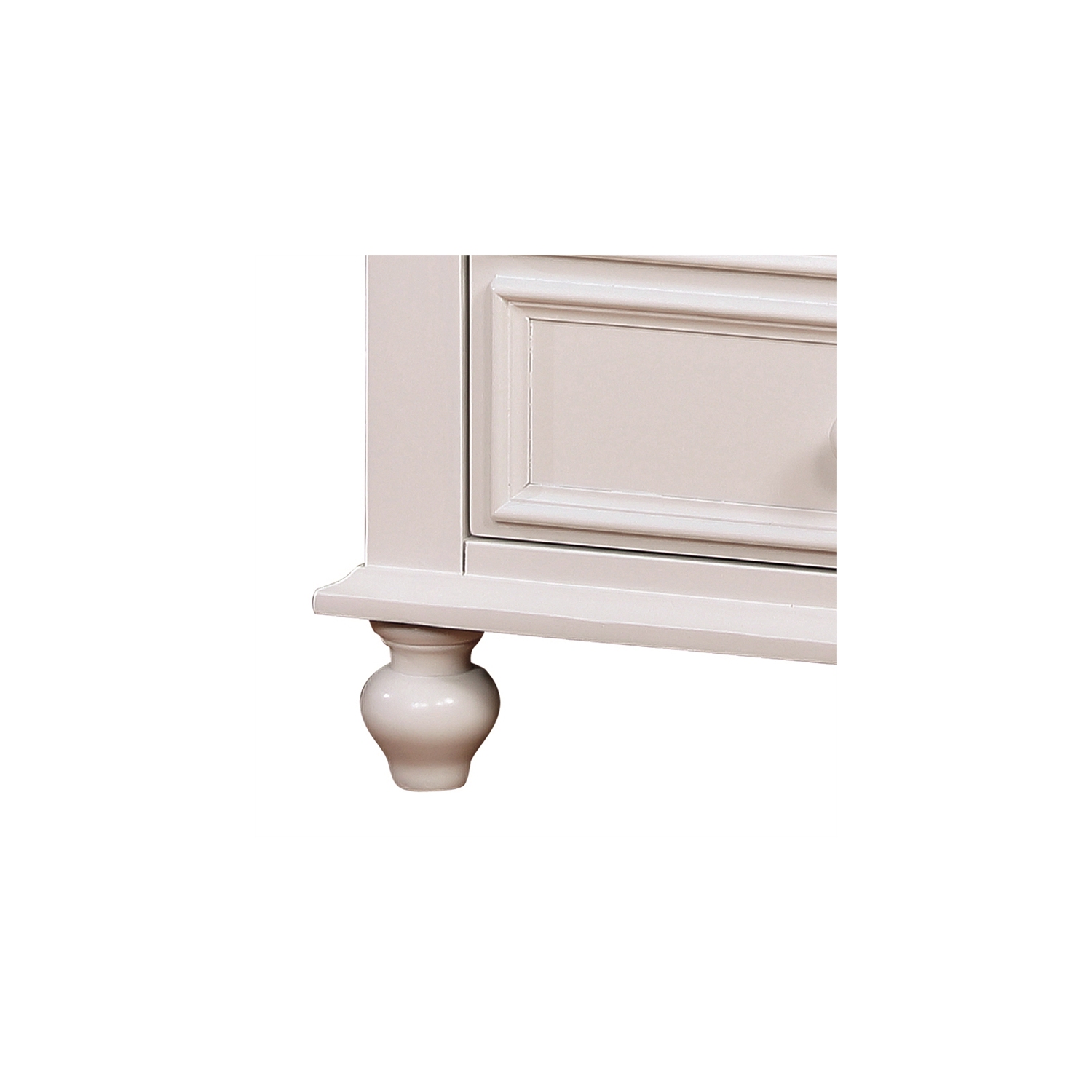 Table de chevet à 2 tiroirs pour enfants en bois massif For Furniture of America Noell, blanc