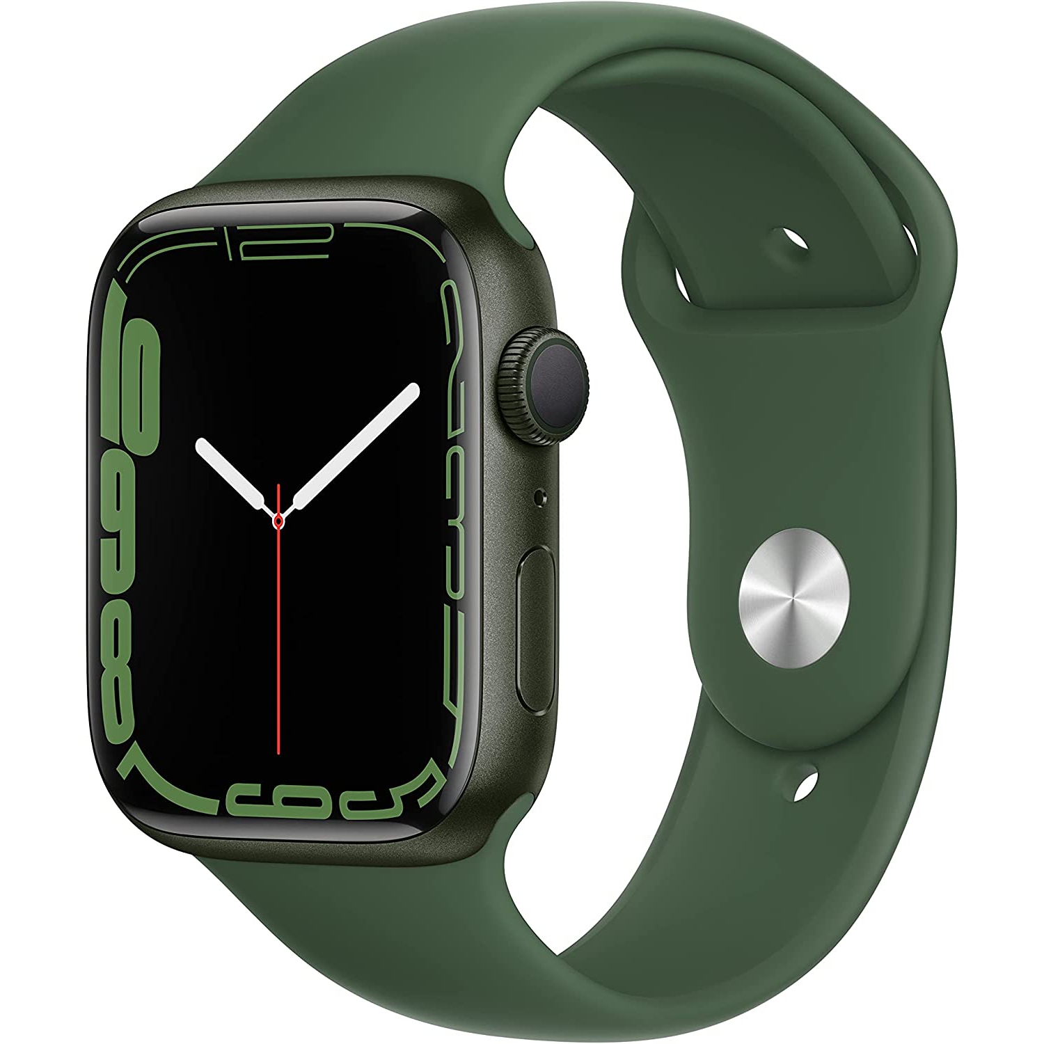 Apple Watch - Series 7 (GPS) - 45mm - Green Aluminum Case with Clover Sport Band - Brand New - Sealed - A2474 - Green