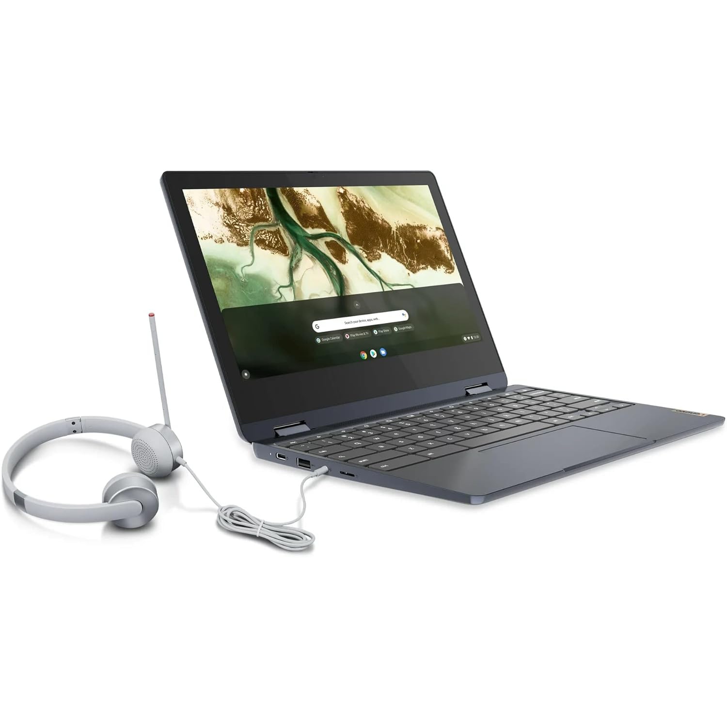 Lenovo Ideapad 3 Laptop 14.0" HD Intel N4020 4GB 32GB with Headset Bundle Chrome OS Abyss Blue