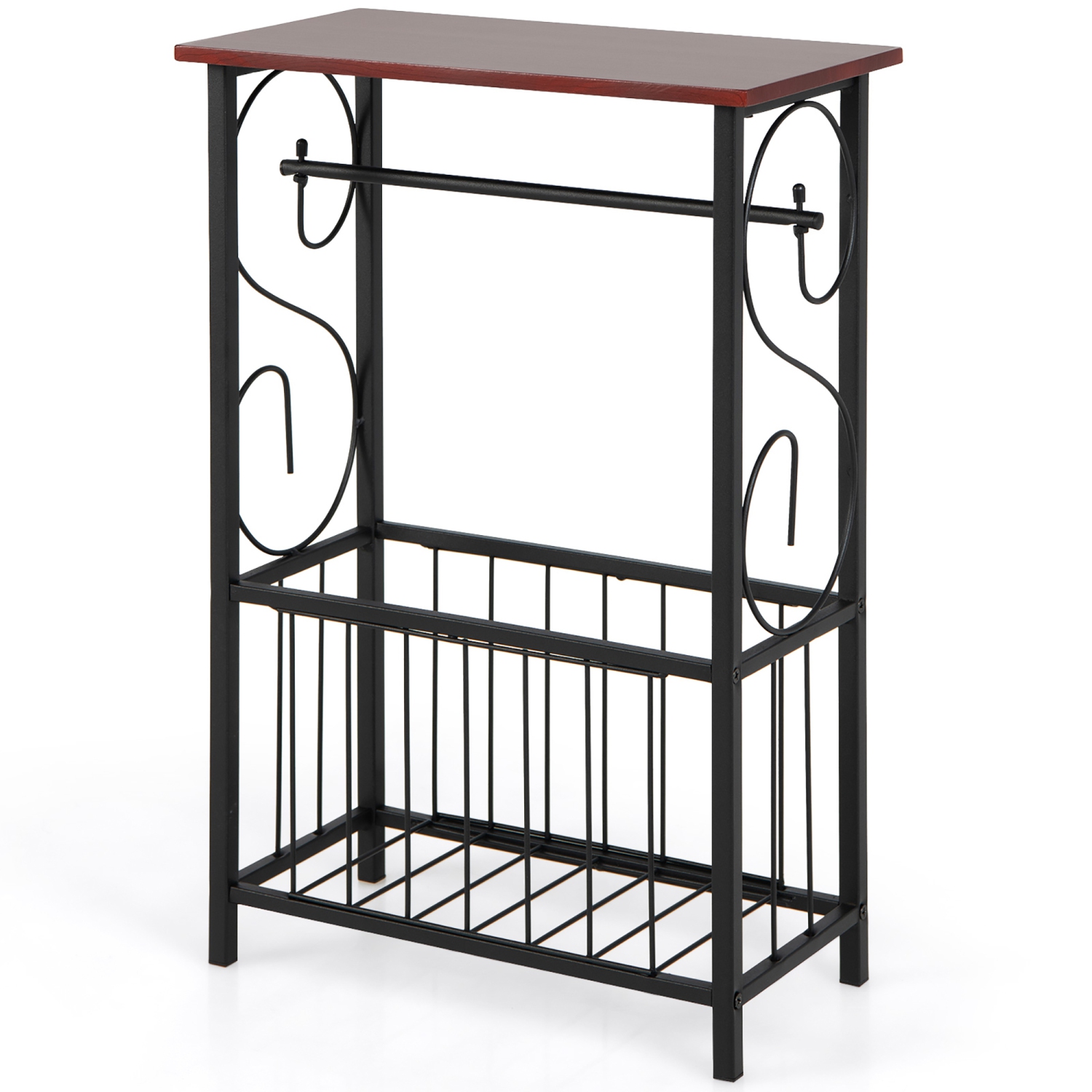 Table étroite de Costway avec porte-papier amovible pour toilette de la salle de séjour