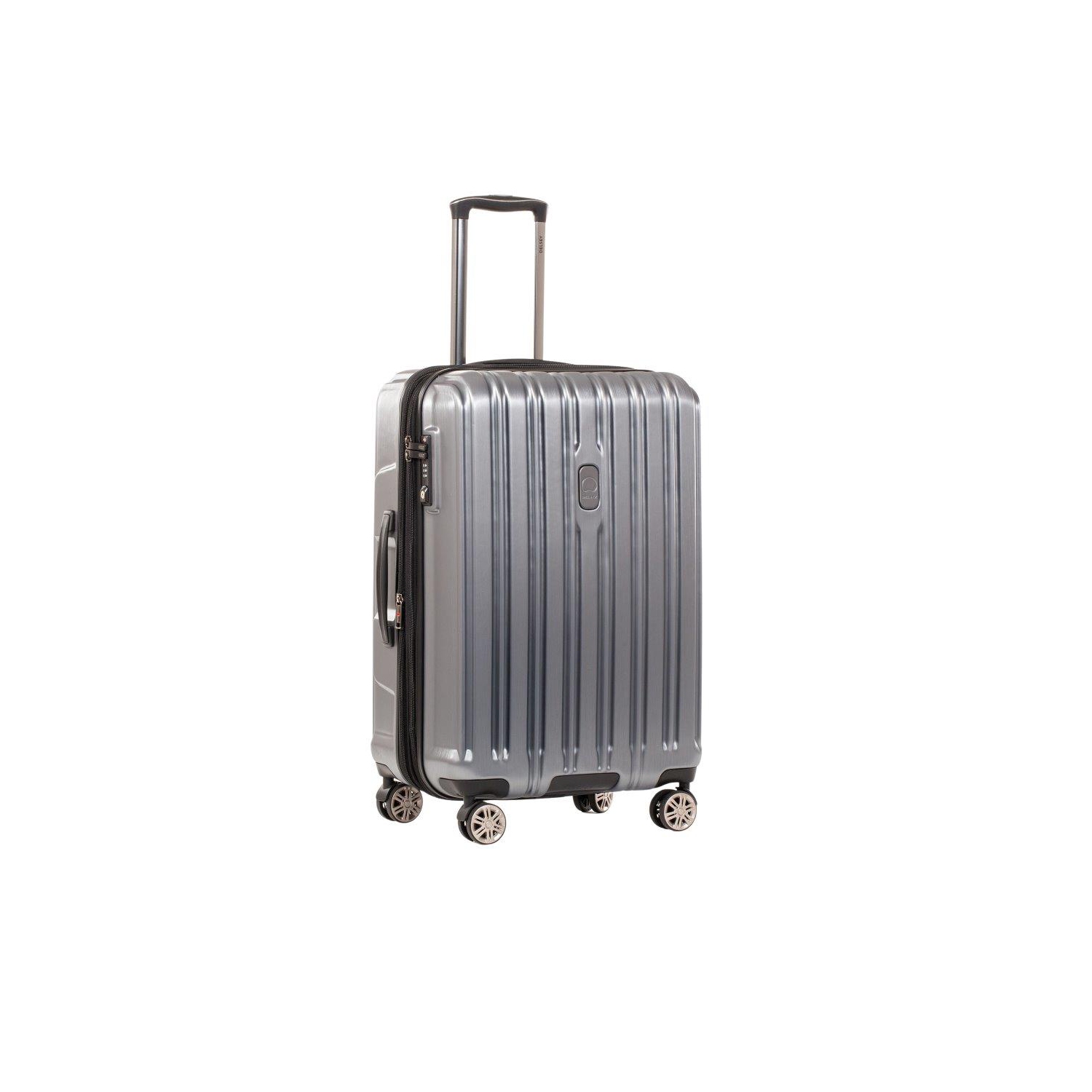 Delsey Chrometec Hardside Spinner Suitcase 3 Pcs Luggage Set-silver