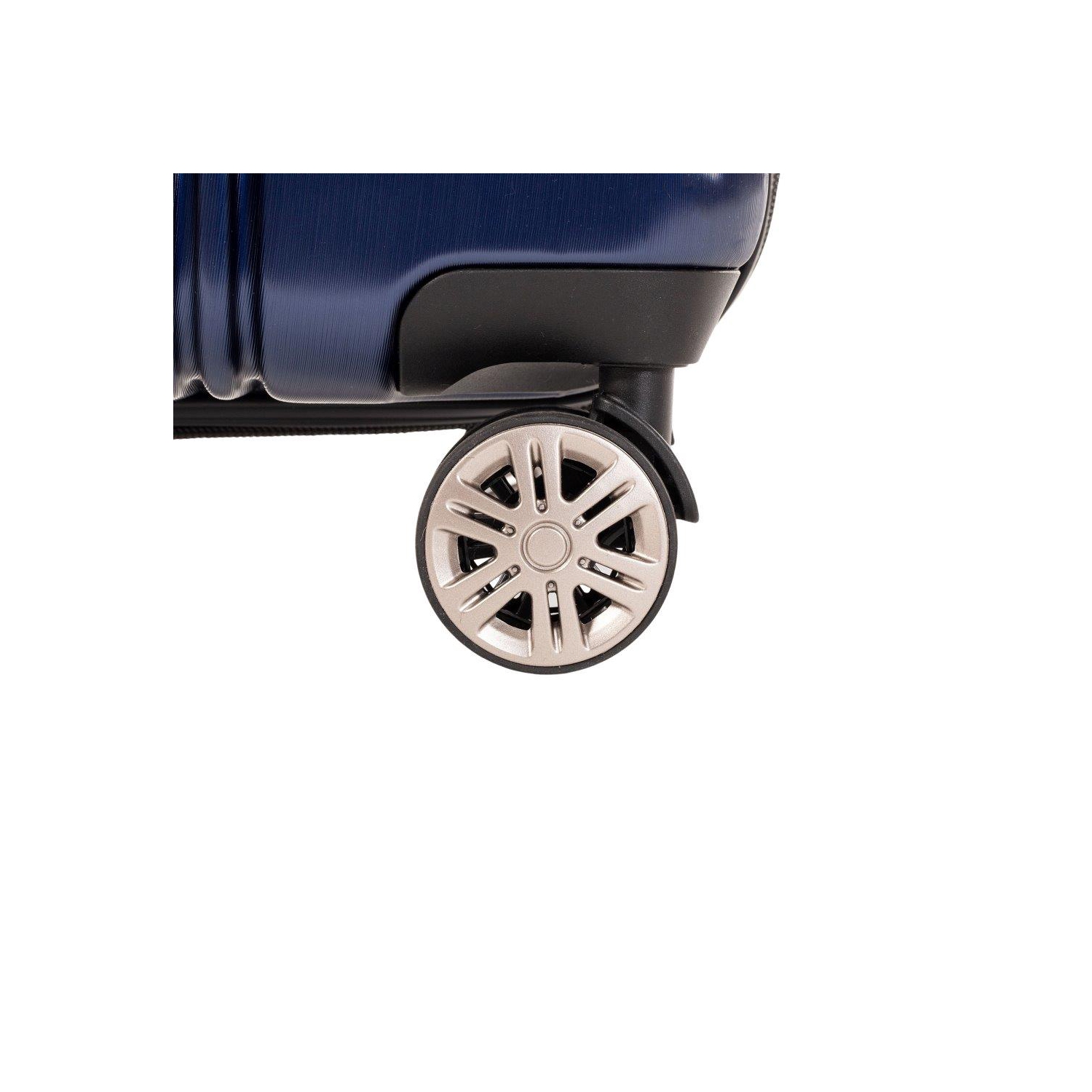 Delsey Chrometec Hardside Spinner Suitcase 3 Pcs Luggage Set-silver