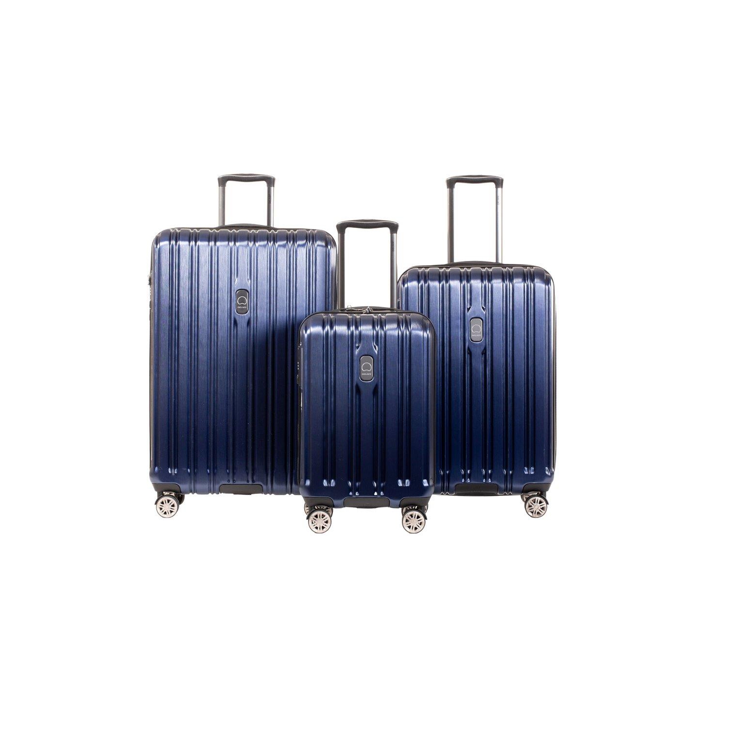 Ensemble de 3 valises rigides à roulettes pivotantes Chrometec de Delsey - Bleu