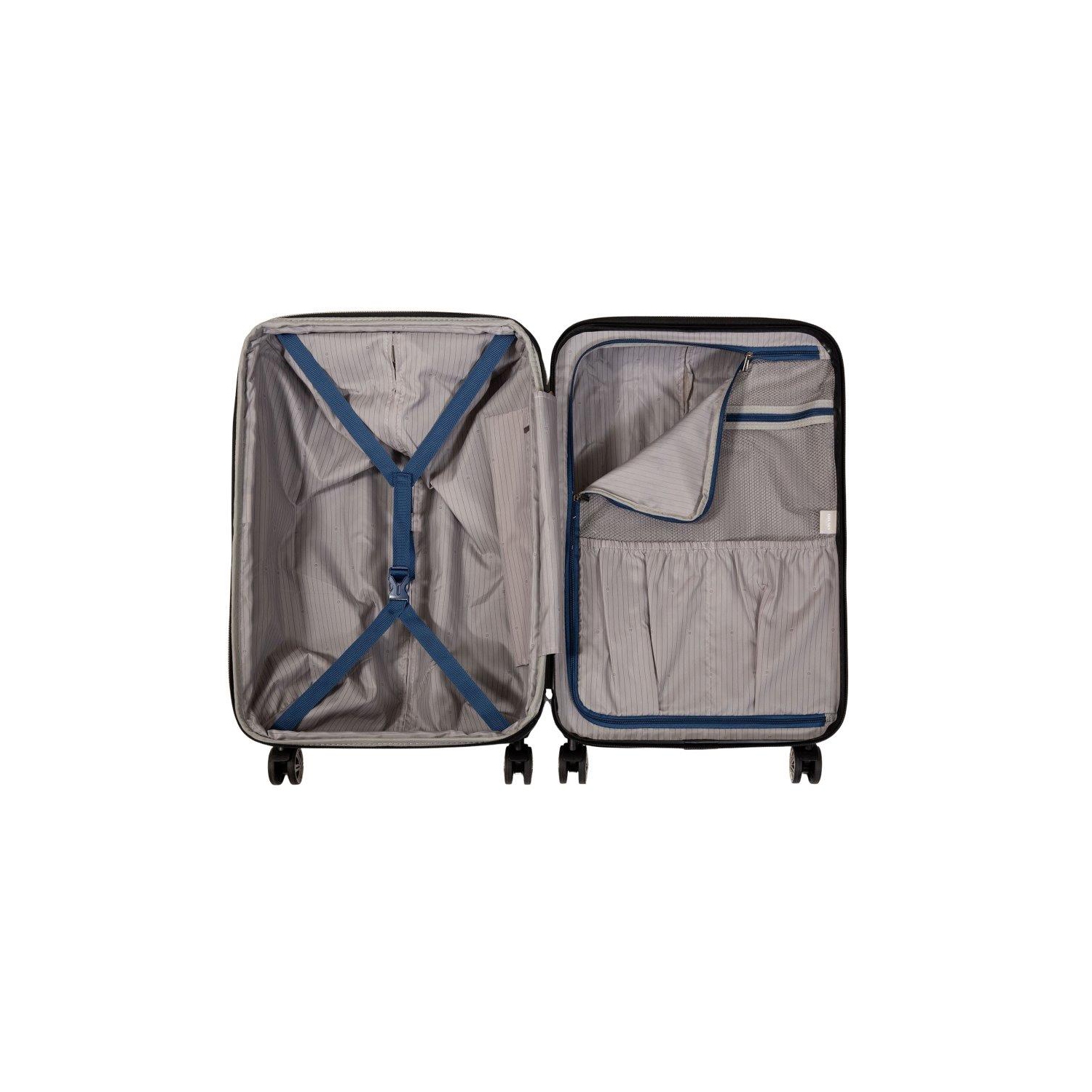 Ensemble de 3 valises rigides à roulettes pivotantes Chrometec de Delsey - Bleu