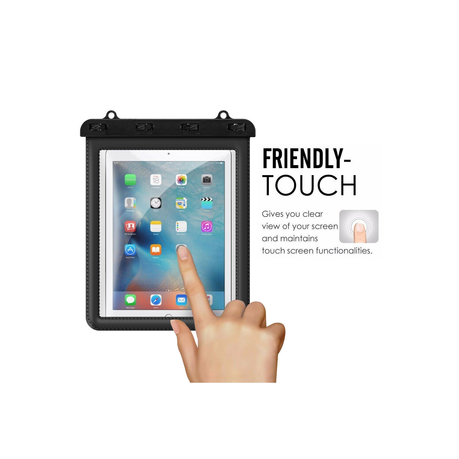 For iPad 5/6/7/8th, Air 2/3/4th, Mini 3/4/5th, Pro 11" 1/2/3rd Waterproof Pouch