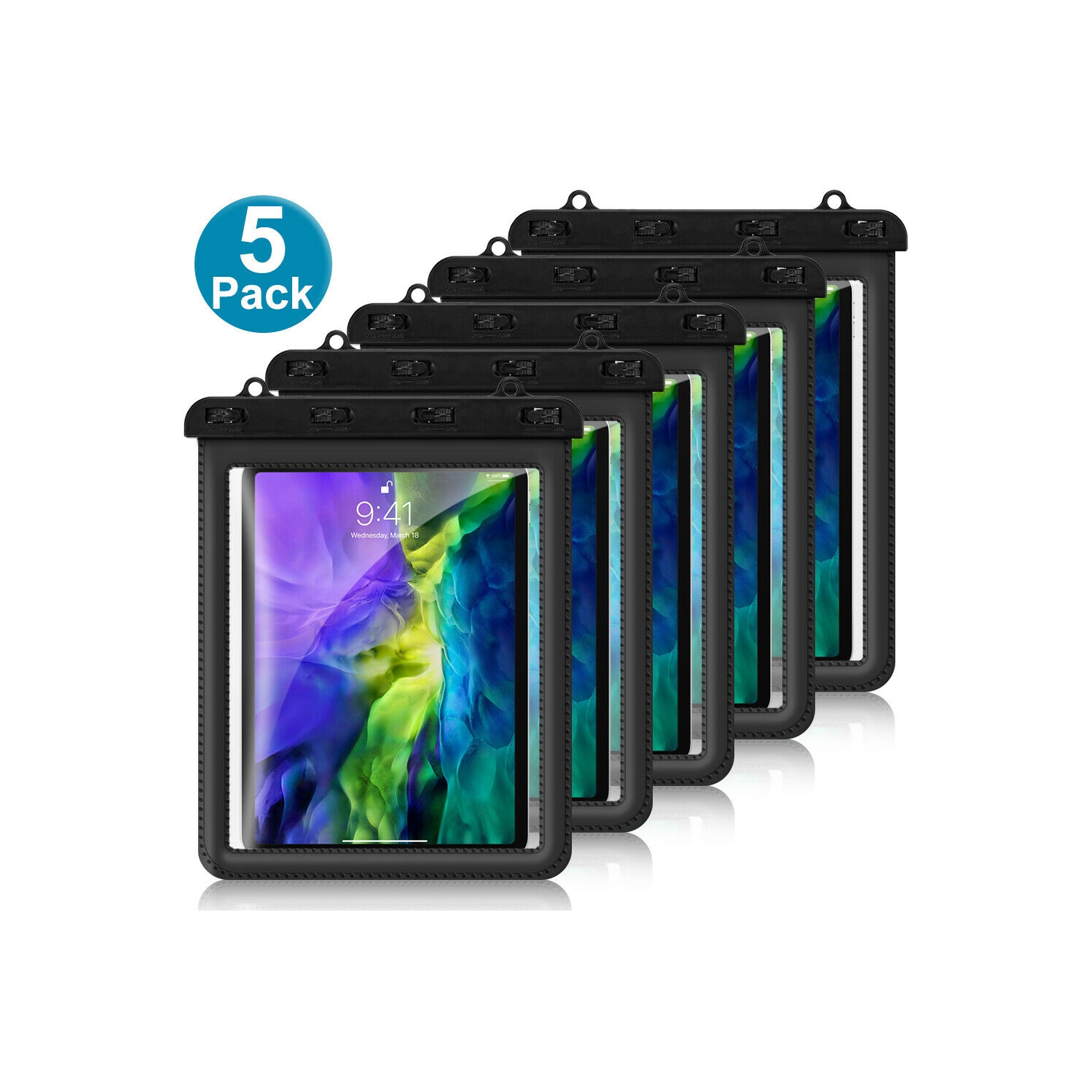 For iPad 5/6/7/8th, Air 2/3/4th, Mini 3/4/5th, Pro 11" 1/2/3rd Waterproof Pouch