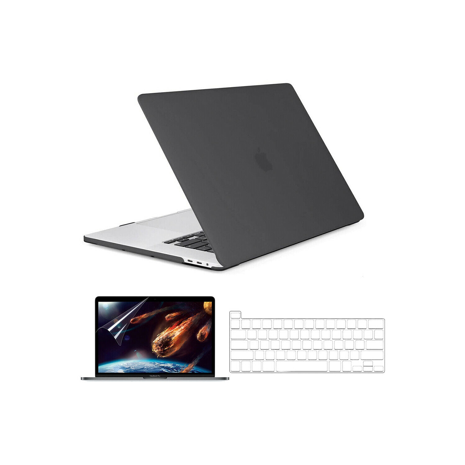 Smooth Matte Black Hard Case for Older Version MacBook Pro 15" A1398 with Retina