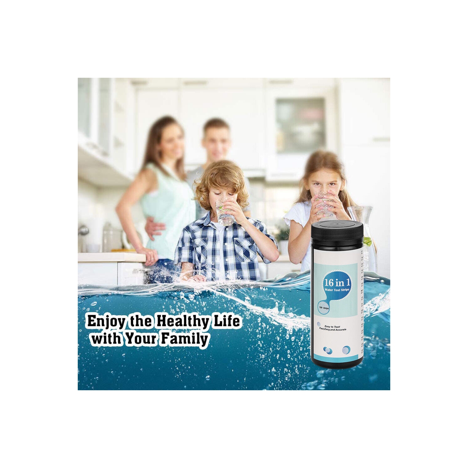 Bandelettes d'analyse d'eau à haute sensibilité – pH, dureté, chlore, plomb, fer, Cuivre