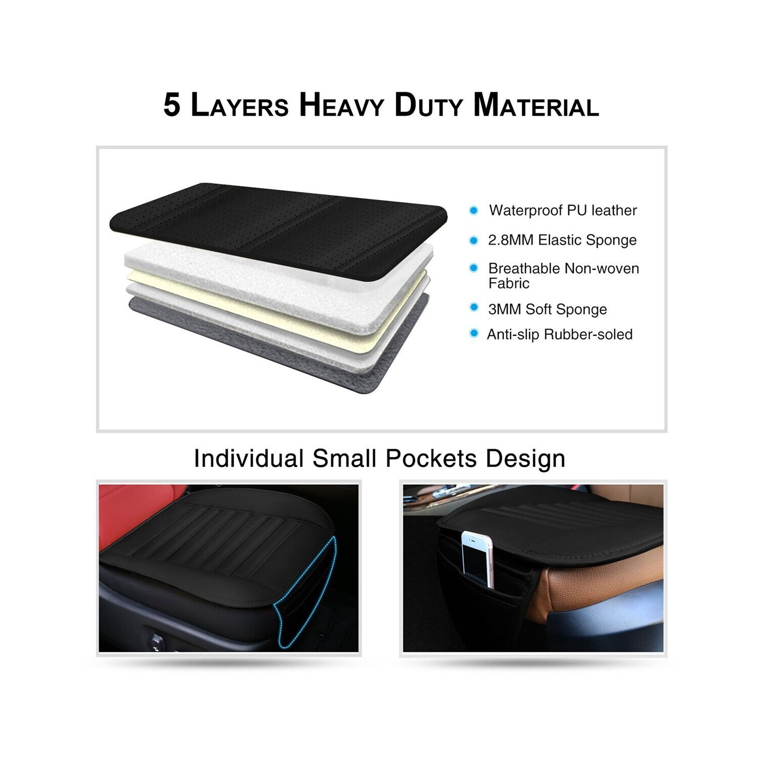 Comfort Universal Car Interior Seat Protector Pad Fit Most Car, Truck, Suv, Van