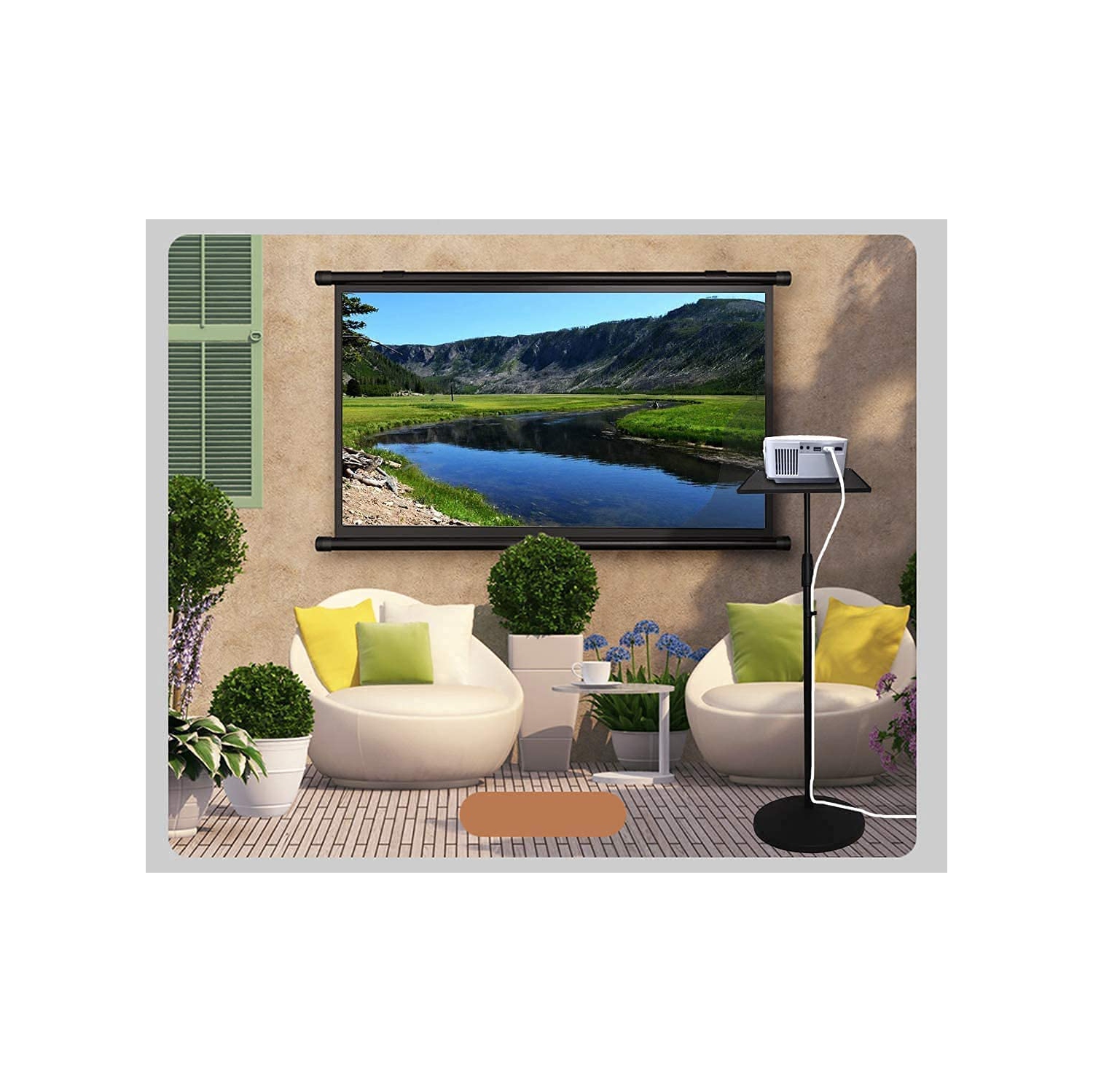 Projector Tray, 11x16inch Laptop Tray Platform Holder Pallet for 3/8' or 1/4' Screw Tripod Stand Mount Widely Use in Meeting Rooms,Studio, Outdoor,