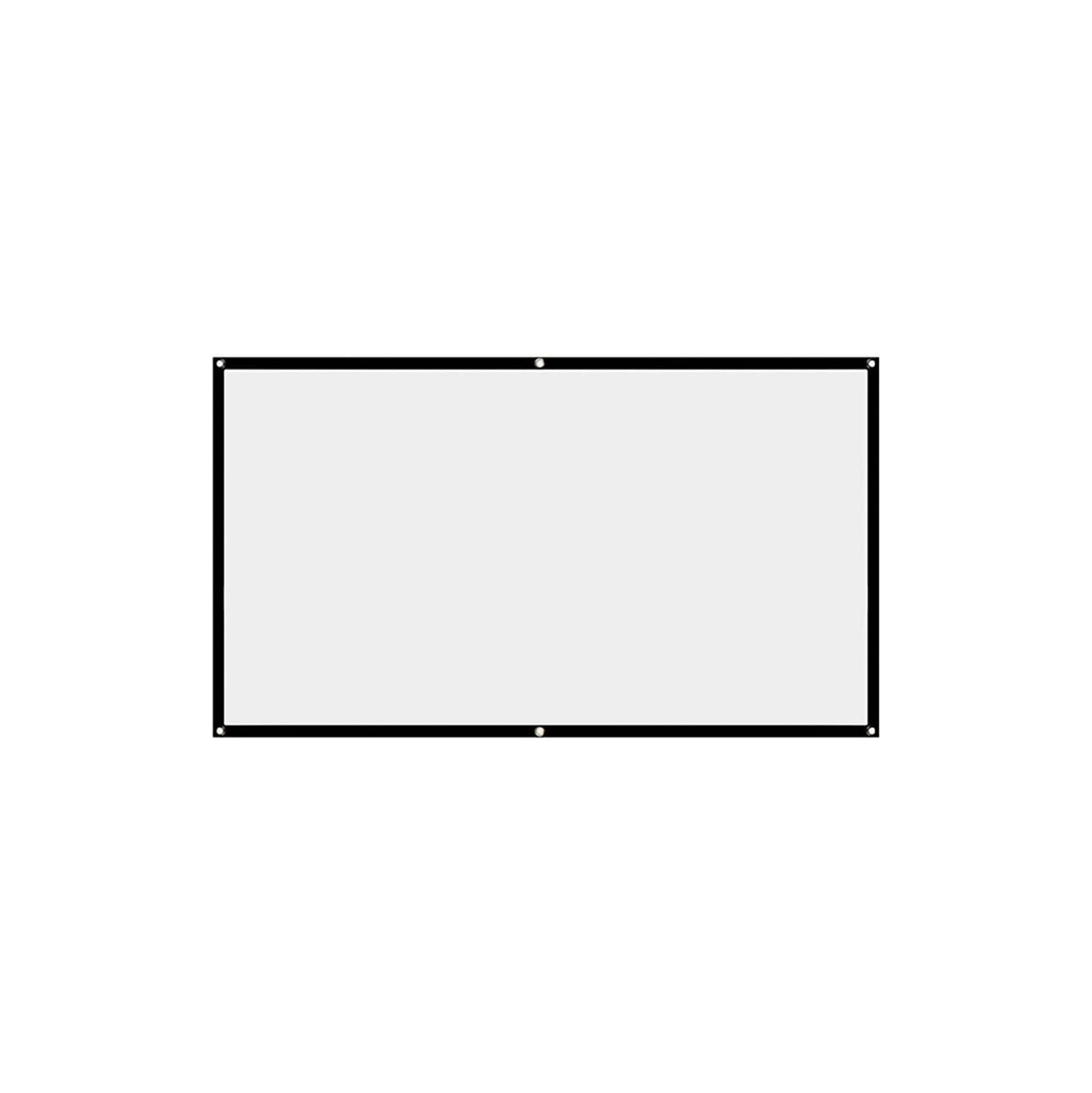 Projector Screen, White Projector Screen, 16:9 No Crease Home Theater Foldable Projection Screen 120 inch