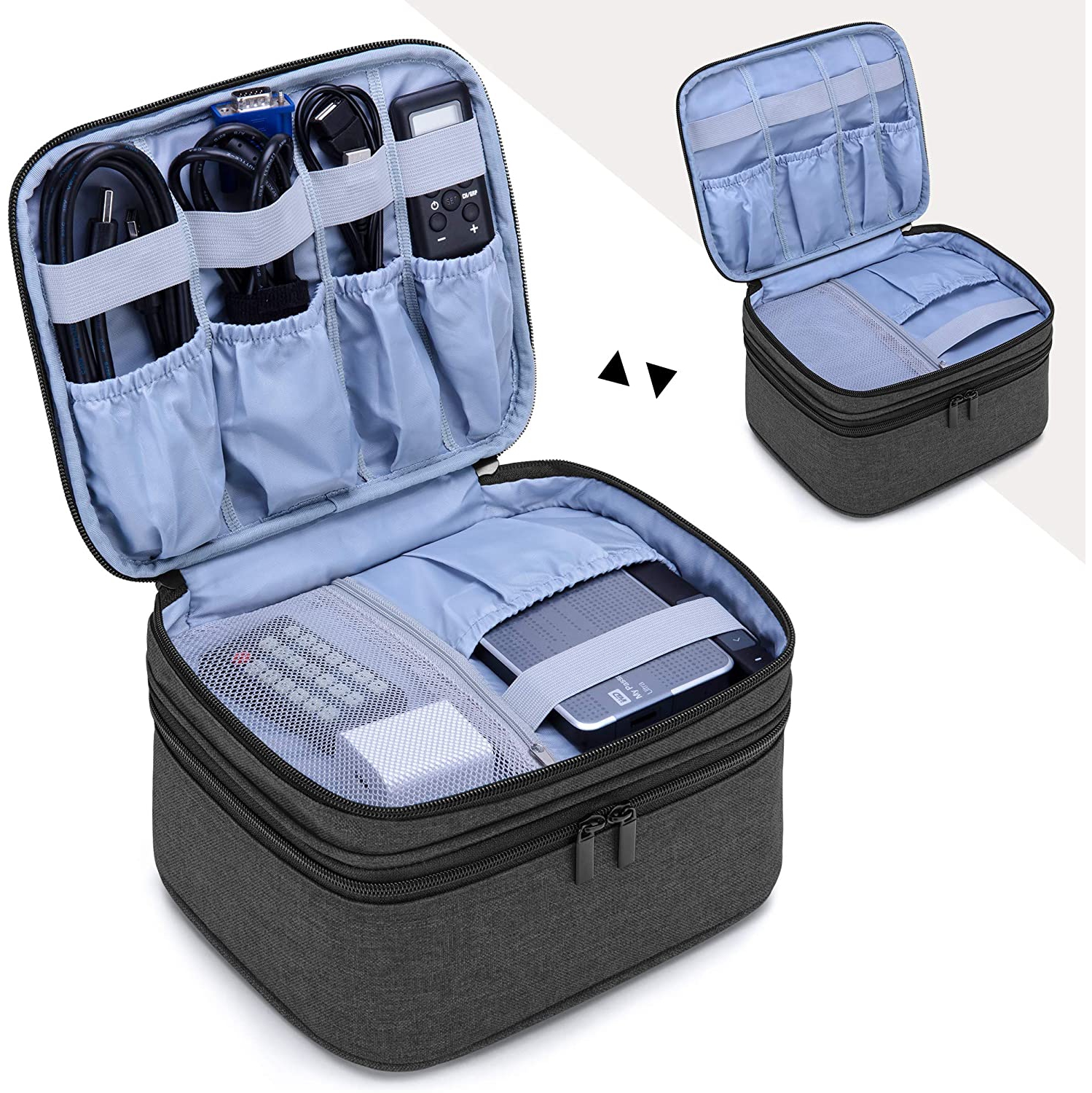 Sac de transport pour mini projecteur, étui portatif pour projecteur et accessoires, sac de rangement compatible avec Abox T22, noir