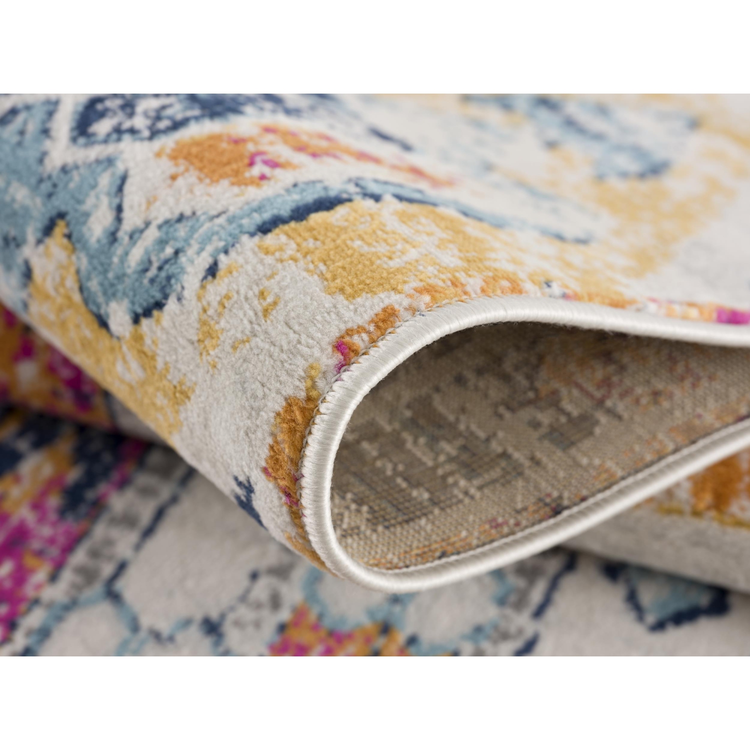 Rug Branch Zaria Contemporary Boho Yellow/Beige Indoor Area Rug