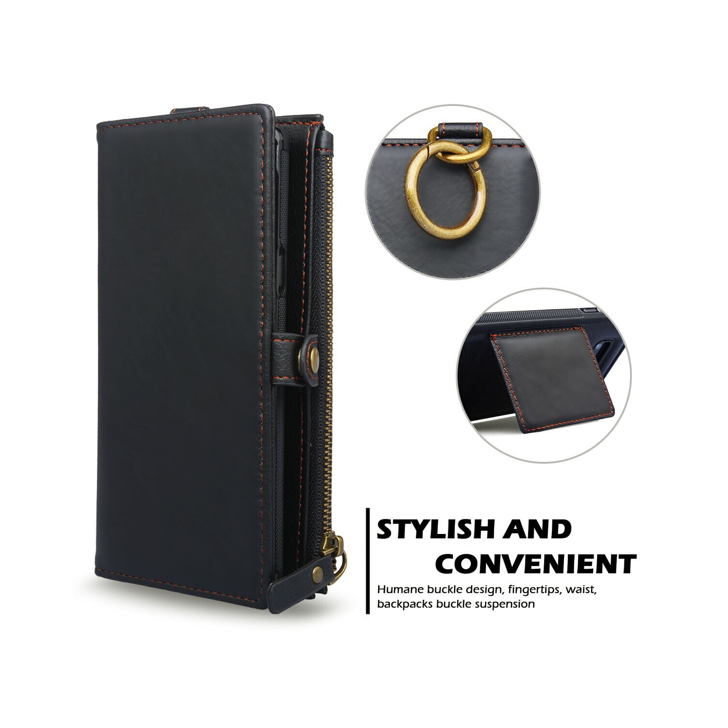 [Magnetic Closure] Folio Flip Leather Case with Card Slot for Galaxy S10 10+ 10e