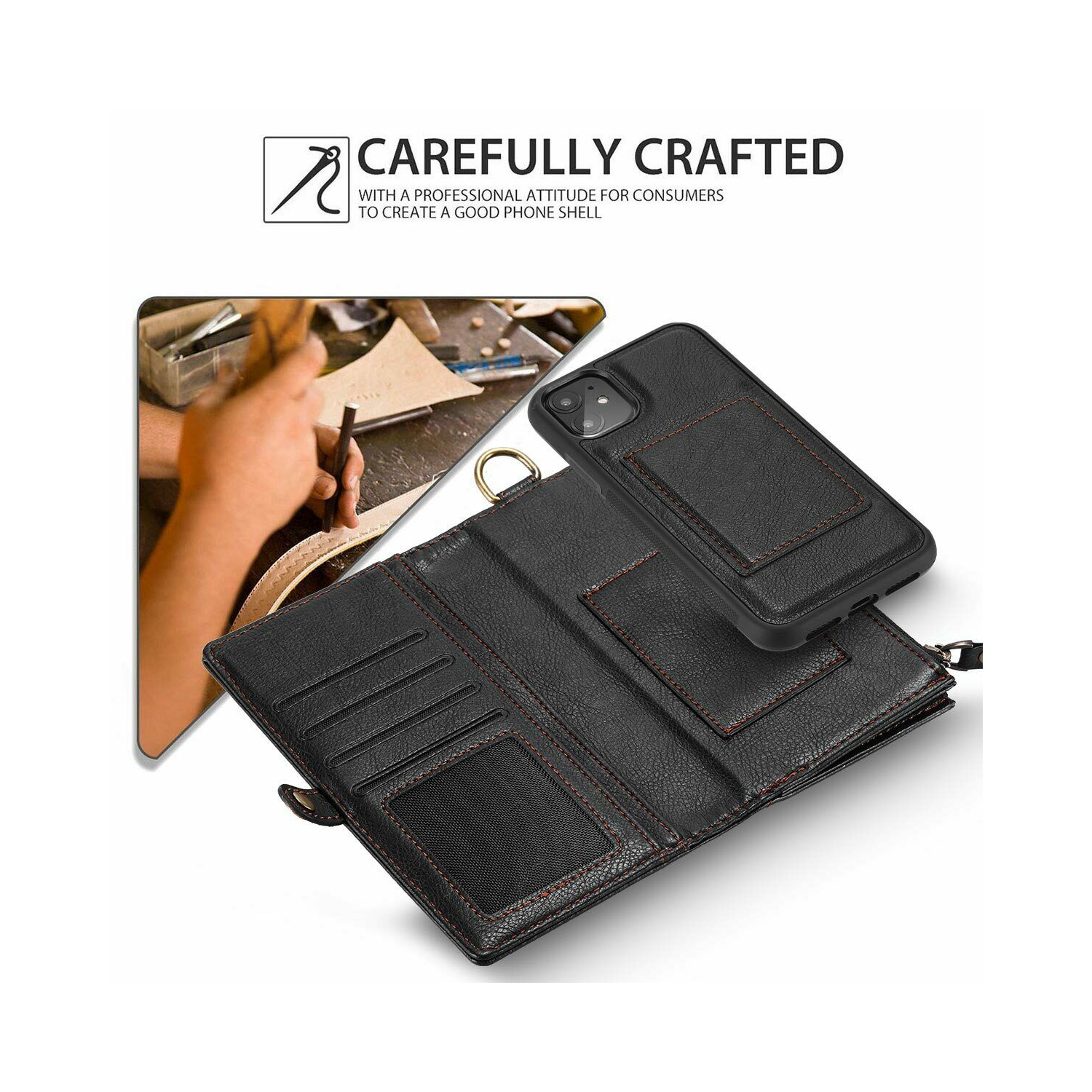 [Magnetic Closure] Folio Flip Leather Case with Card Slot for Galaxy S10 10+ 10e