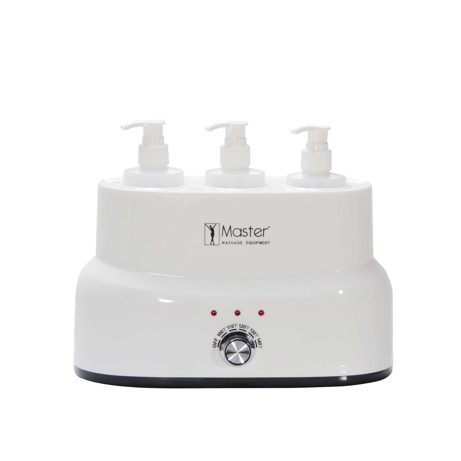 Appareil de massage corporel de 3 bouteilles d’huile, de lotion, de crème et chauffant salon SPA de Master massage