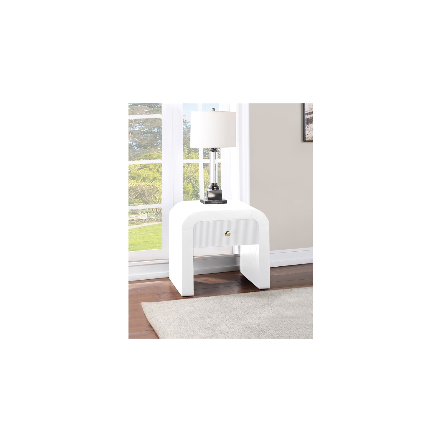 Meridian Furniture Artisto White End Table