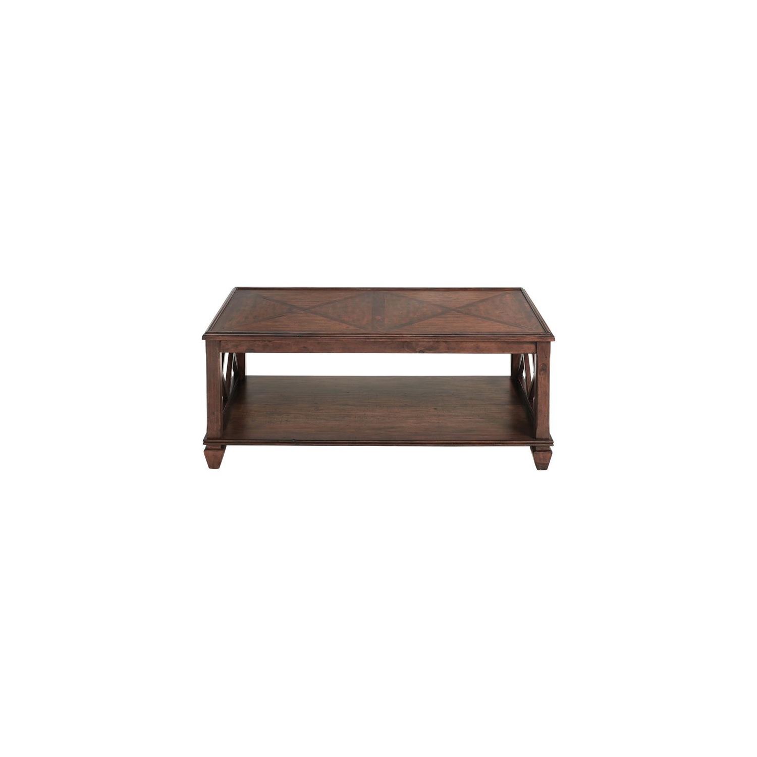Alaterre Furniture Stockbridge 45"L Solid Wood Coffee Table with a Cherry Finish