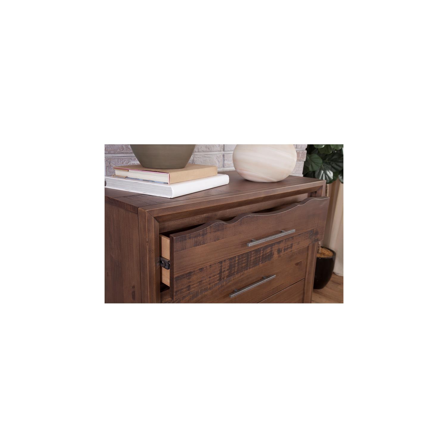 Lofton 2-drawer Mocha Brown Wood Nightstand