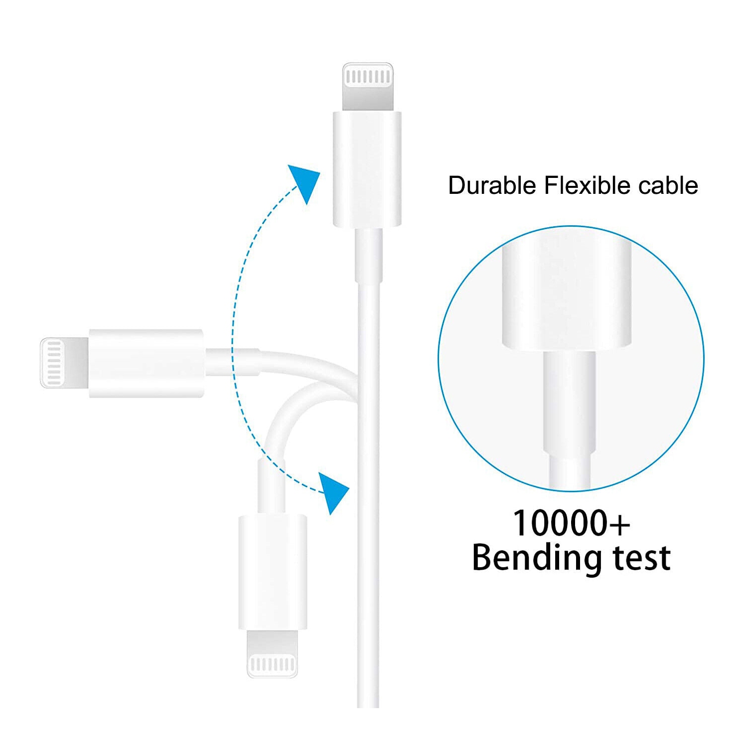 3.3 / 6.6ft yellowknife Apple MFi Certified - Lightning Cable for iPhone 5 6 7 8