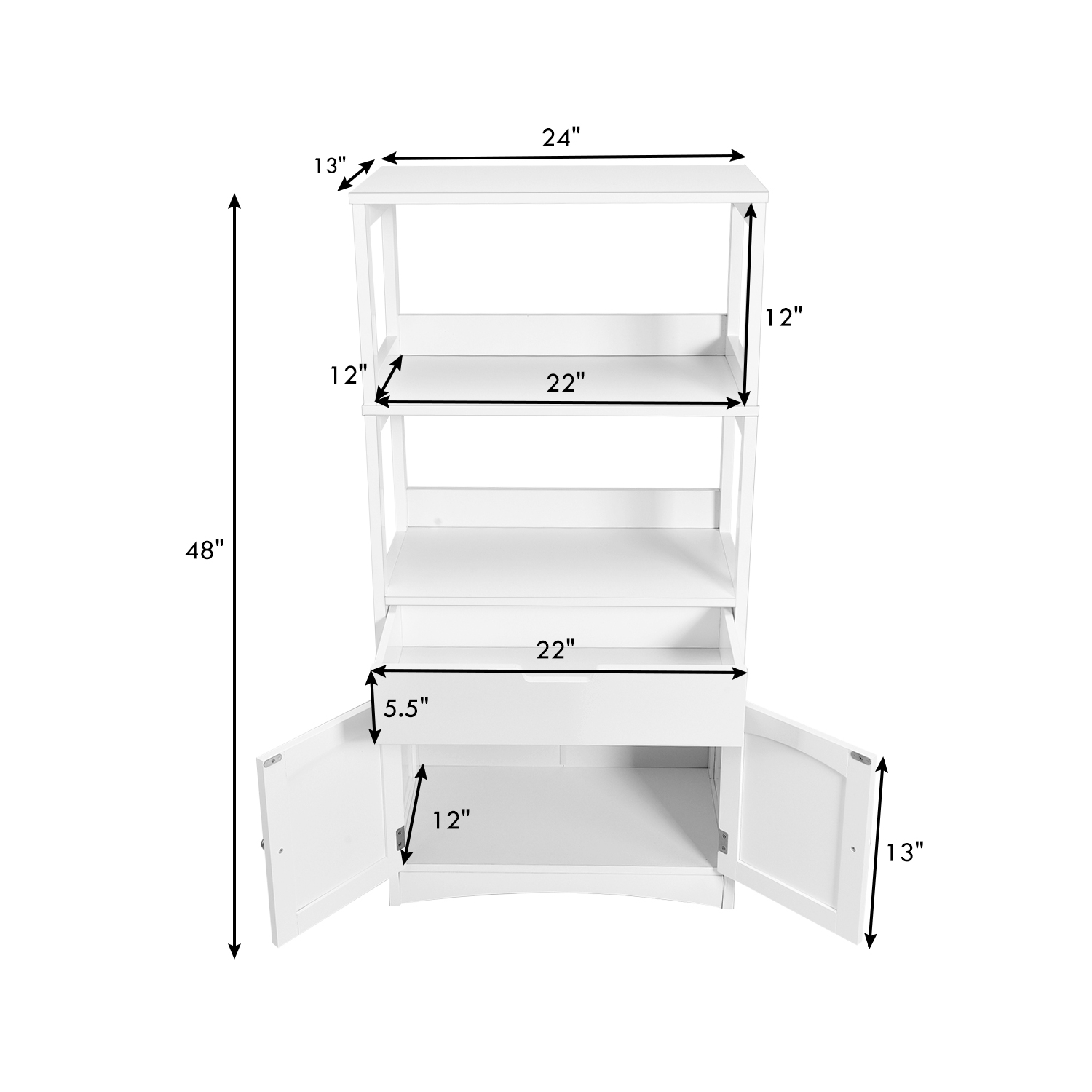 Topbuy Storage Cabinet Organizer with Drawer & Shelves